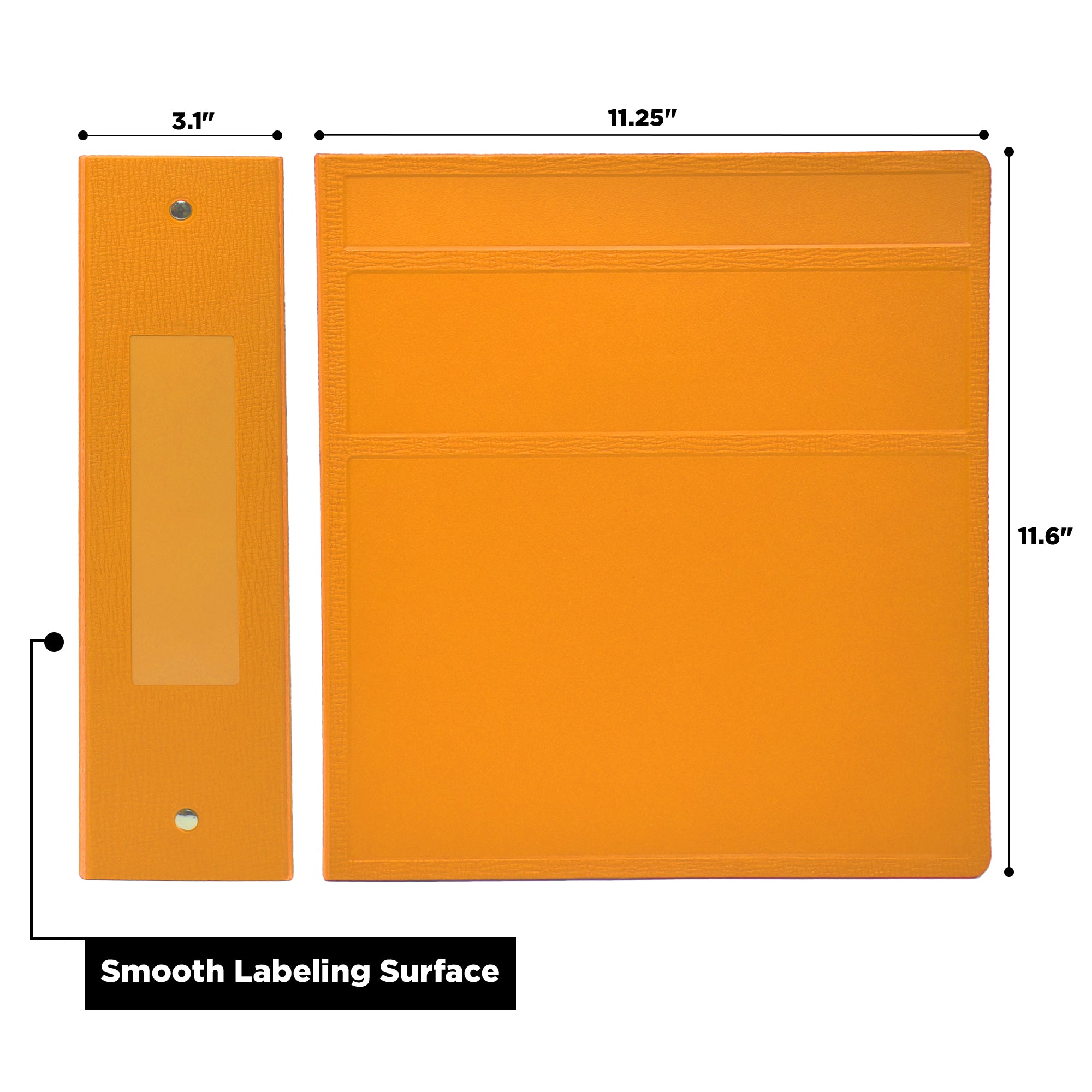 3-Inch Heavy Duty 3-Ring Binder for Medical Charting – Side Opening