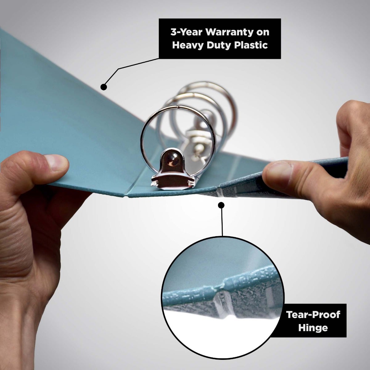 3-Inch Heavy Duty 3-Ring Binder for Medical Charting - Top Opening