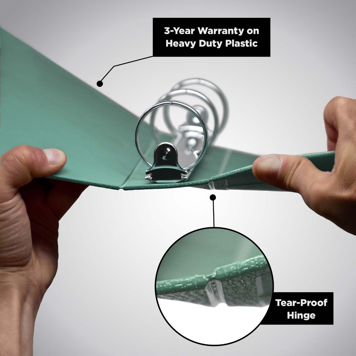 3-Inch Heavy Duty 3-Ring Binder for Medical Charting - Top Opening