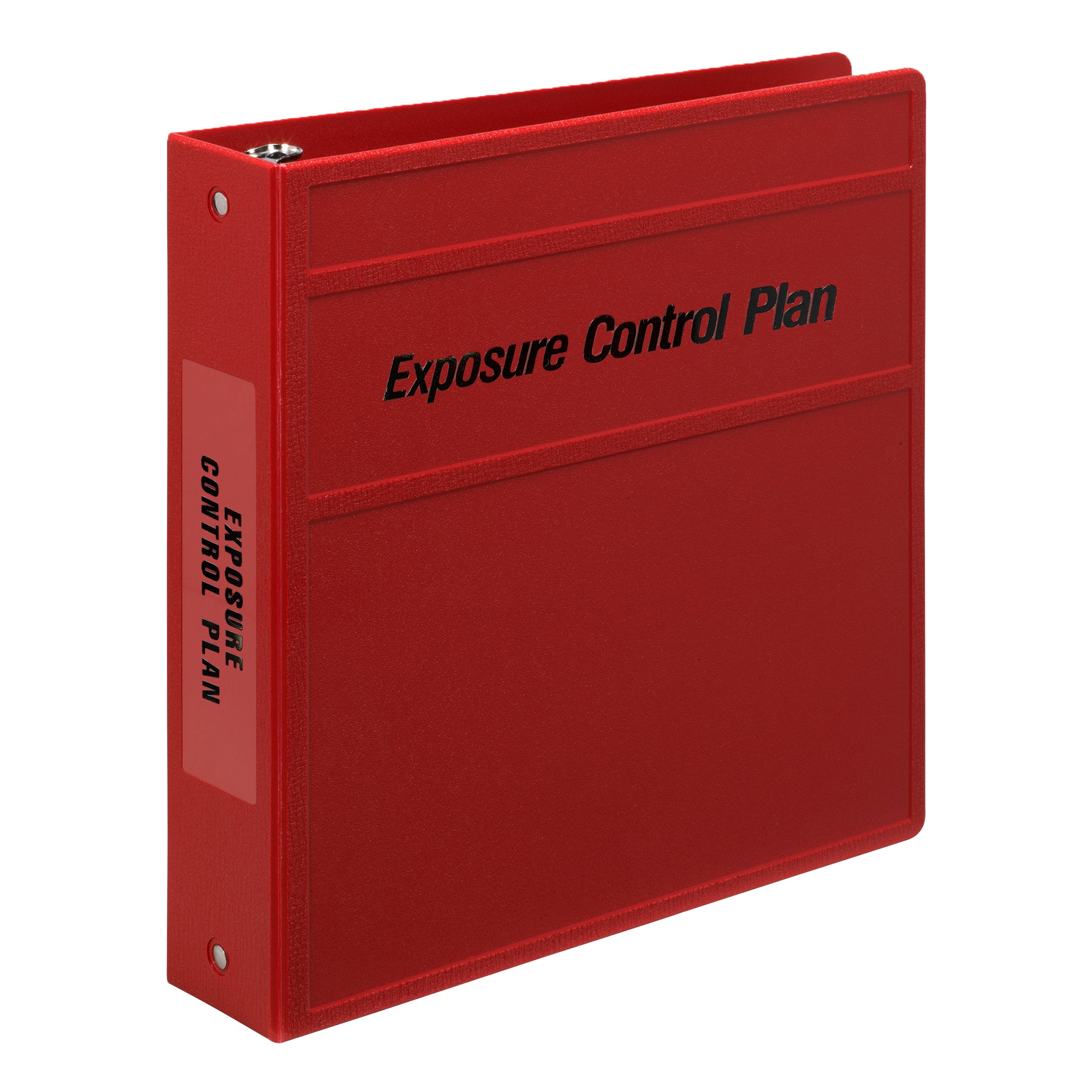 2-Inch Heavy Duty 3-Ring Binder for Exposure Control Manuals – Side Opening, Red