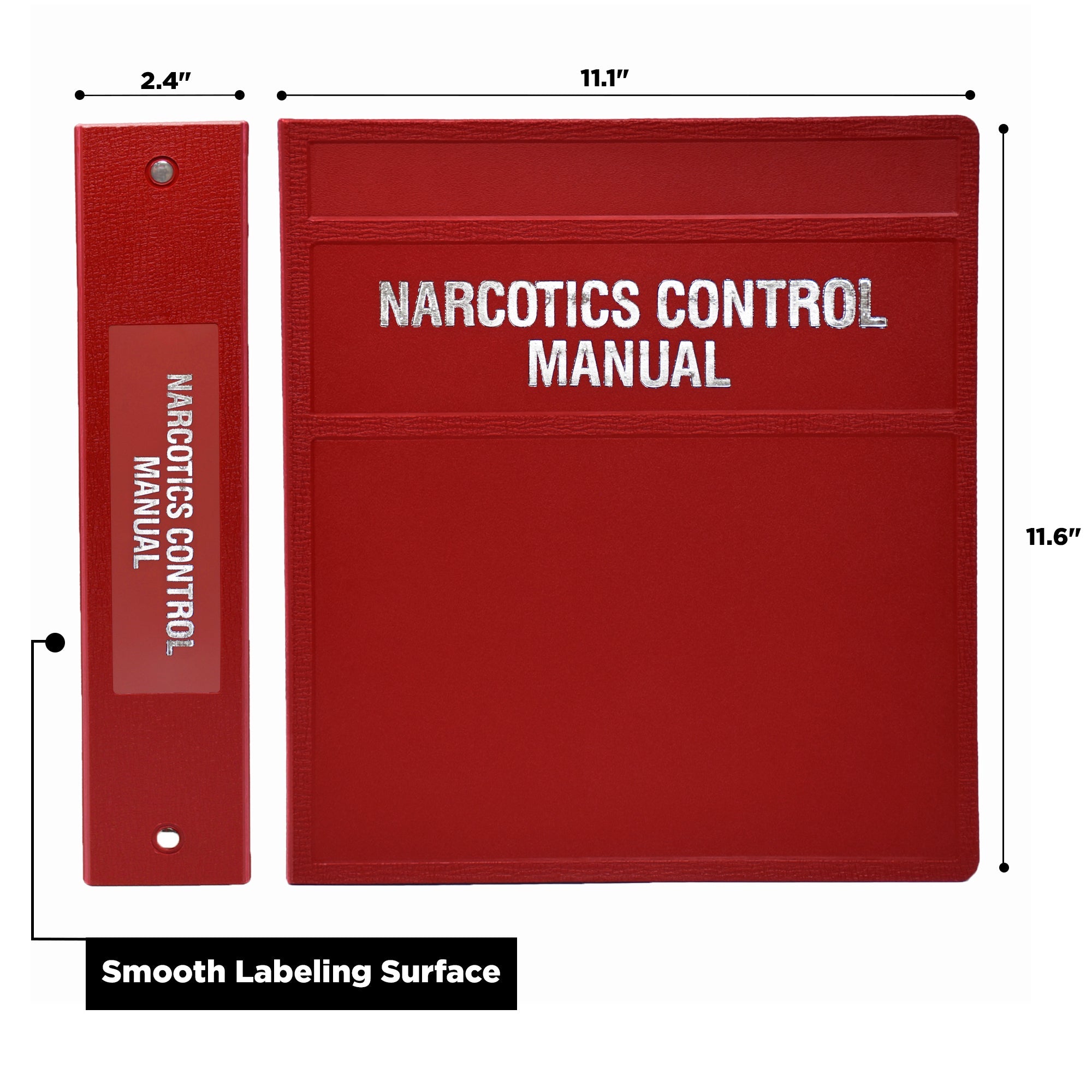 2-Inch Heavy Duty 3-Ring Binder for Narcotics Control Documents – Side Opening