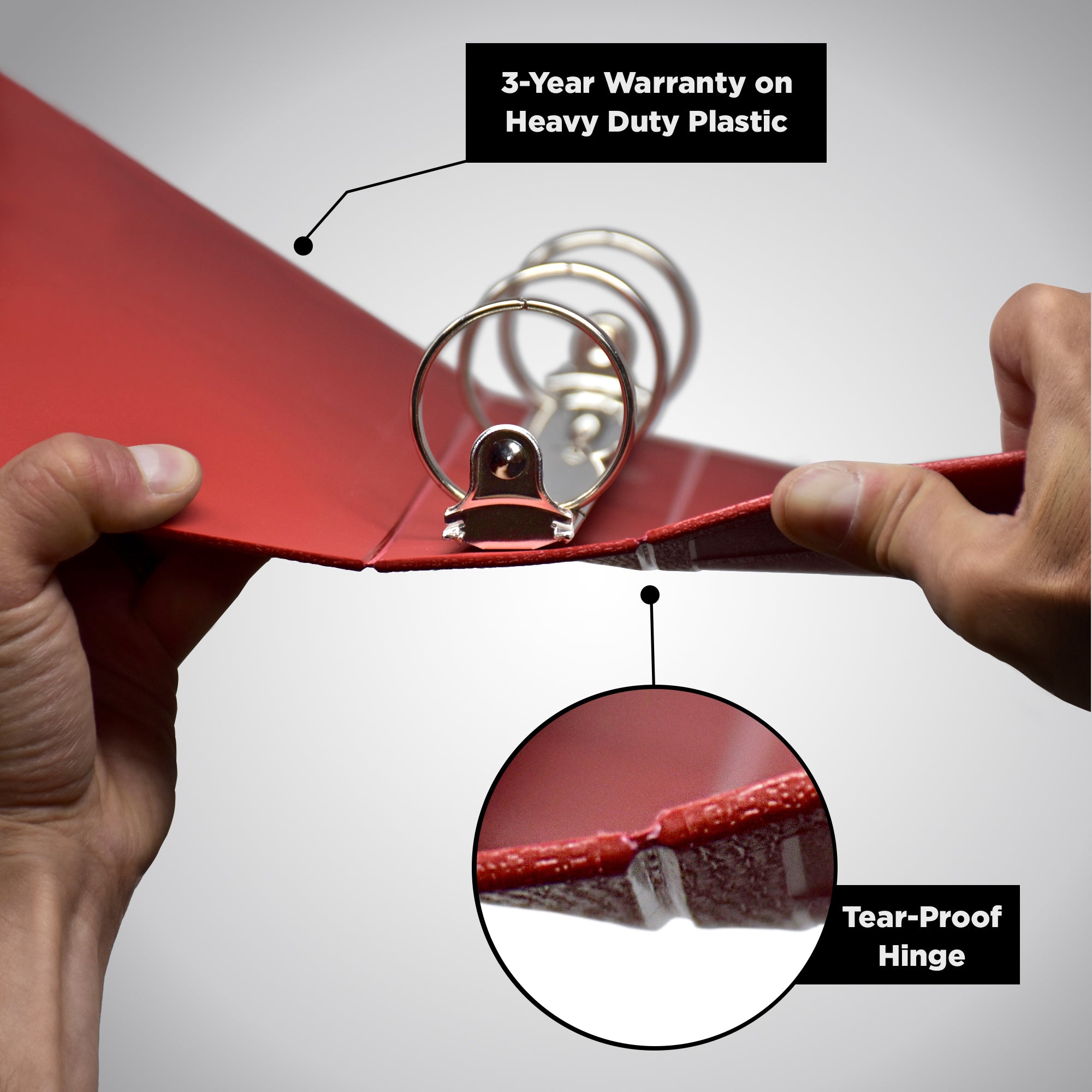 Heavy Duty 3-Ring Binder for Disaster Manuals - Side Opening