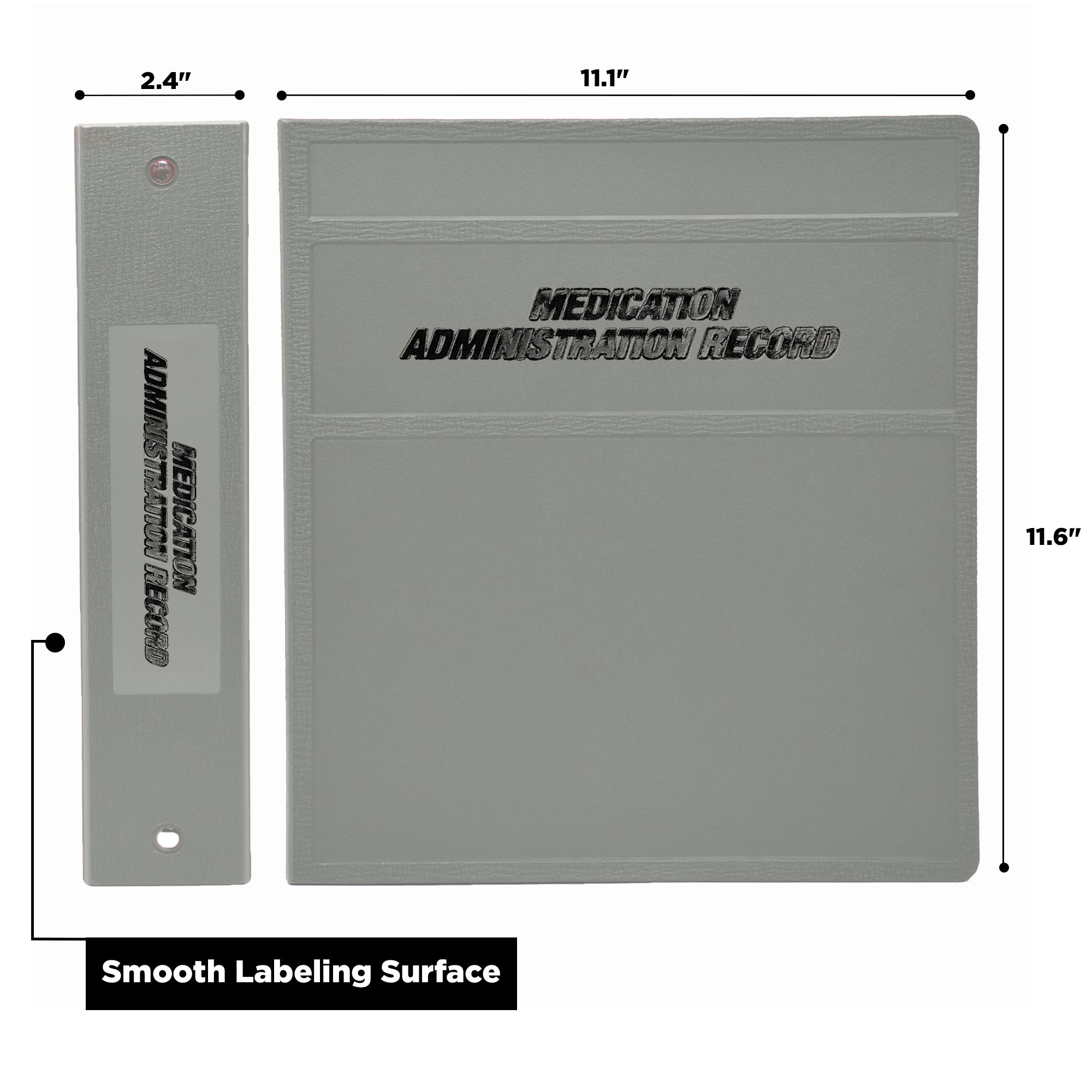 Heavy Duty Medical Administration Record (MAR) 3-Ring Binder – Side Opening