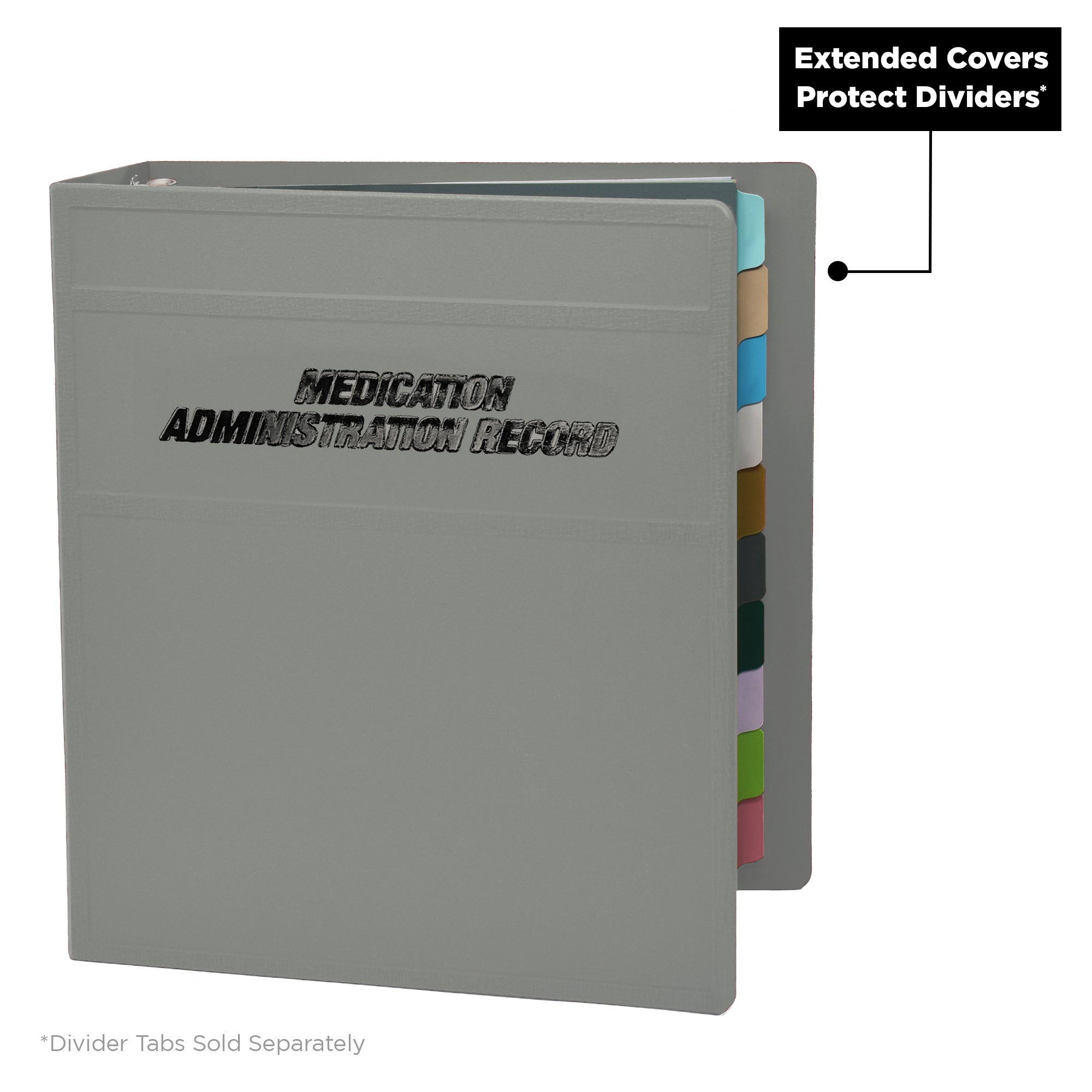 Heavy Duty Medical Administration Record (MAR) 3-Ring Binder – Side Opening