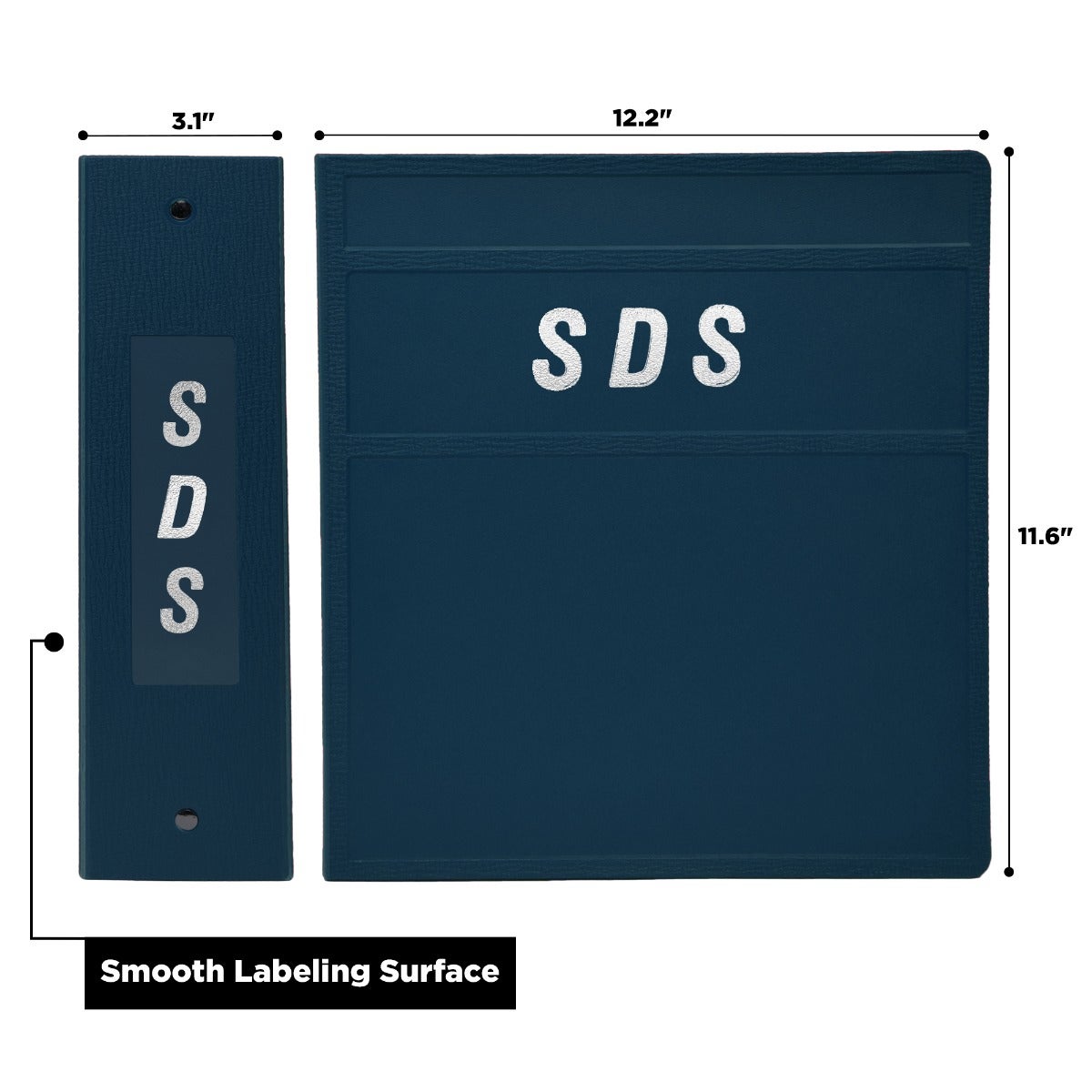 Heavy Duty 3-Ring Binder for Safety Data Sheets (SDS) – Side Opening