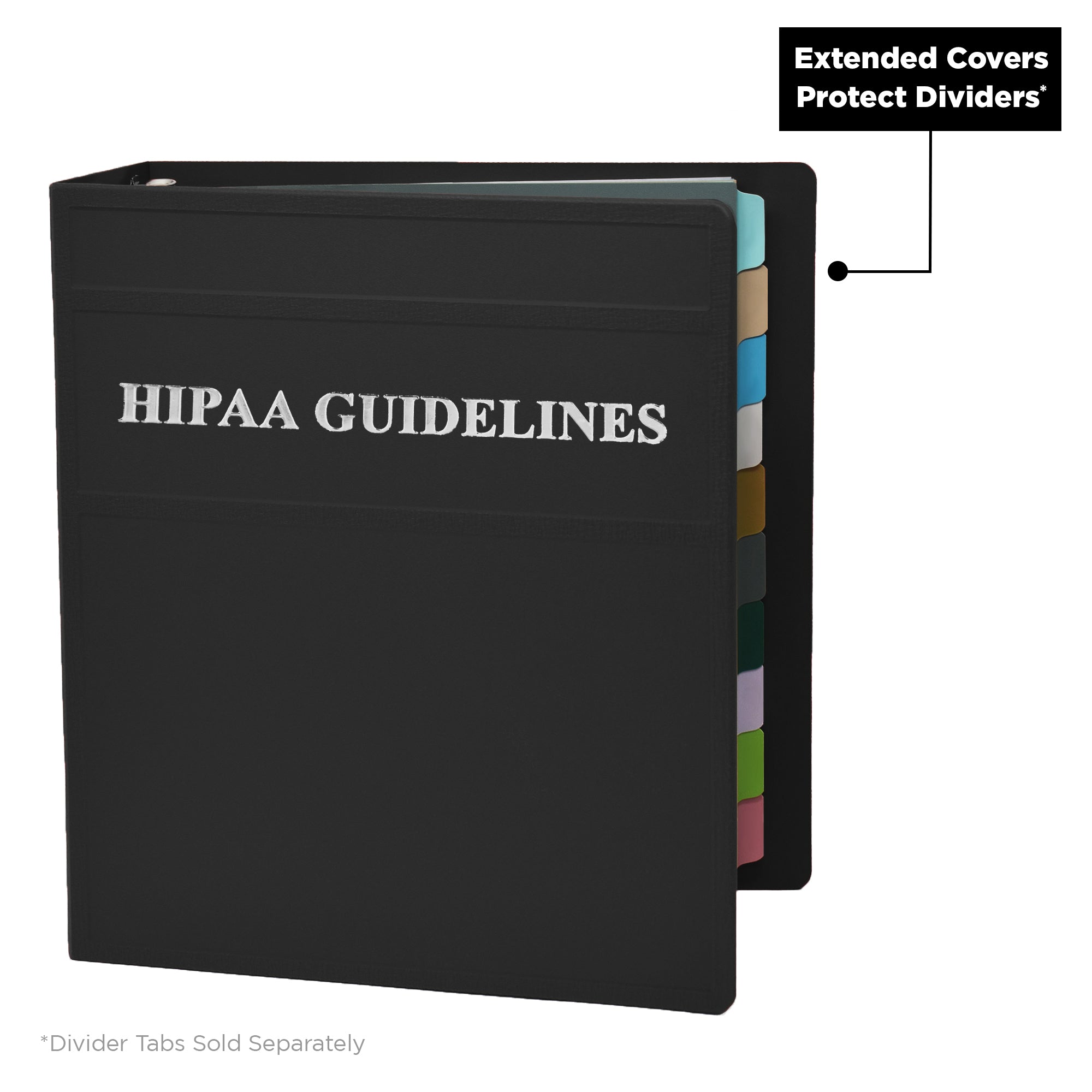 3-Inch Heavy Duty 3-Ring Binder for HIPAA Guidelines – Side Opening