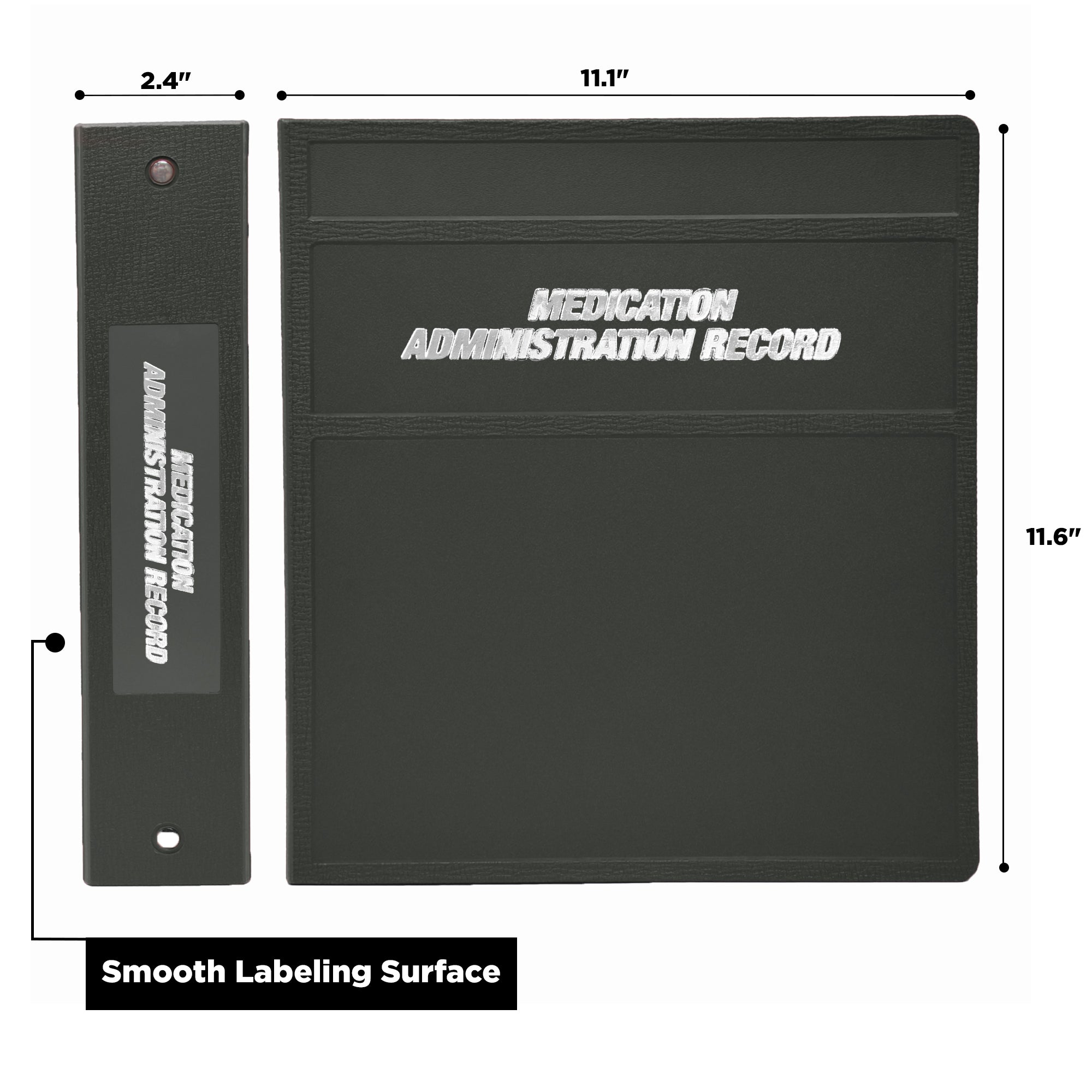 Heavy Duty Medical Administration Record (MAR) 3-Ring Binder – Side Opening