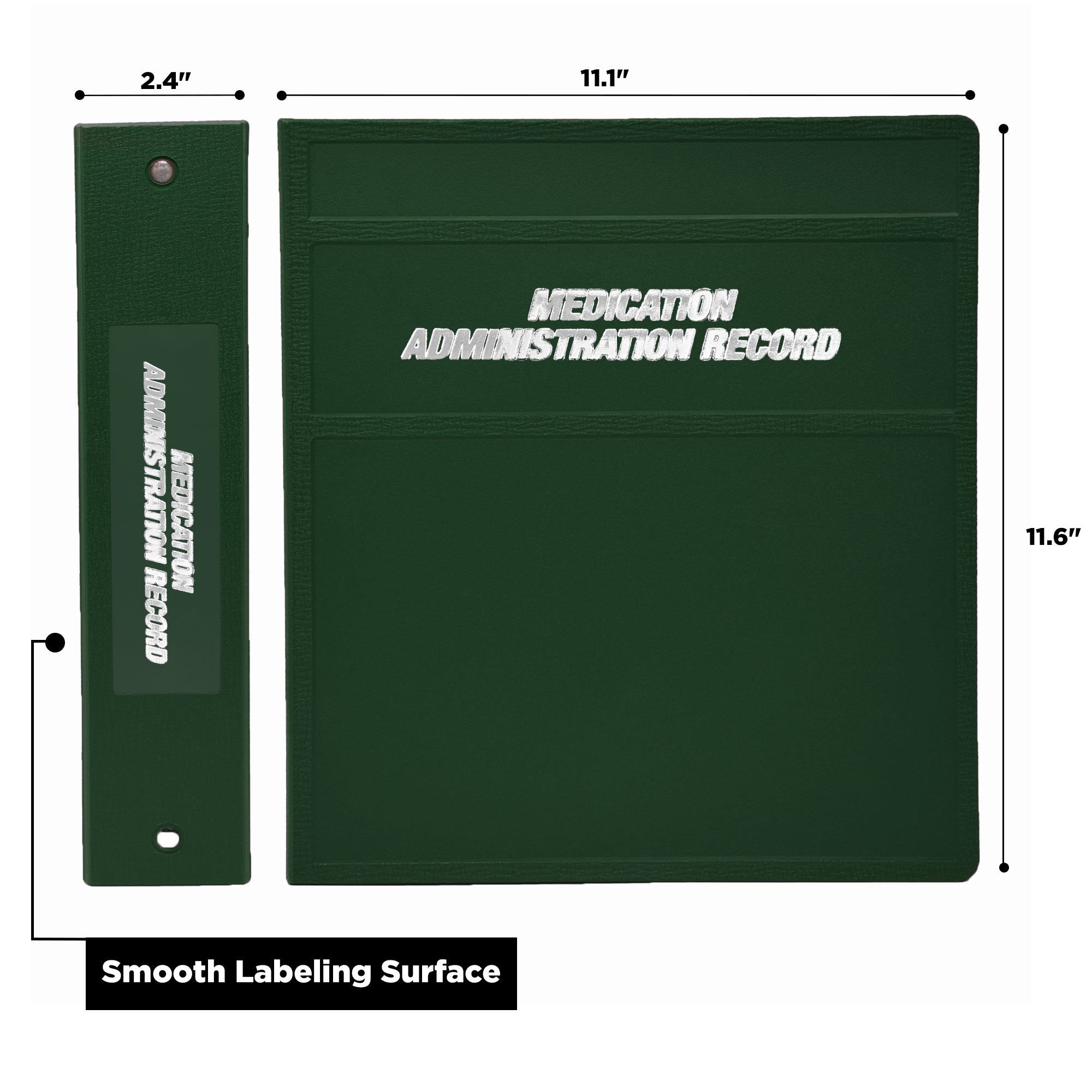 Heavy Duty Medical Administration Record (MAR) 3-Ring Binder – Side Opening