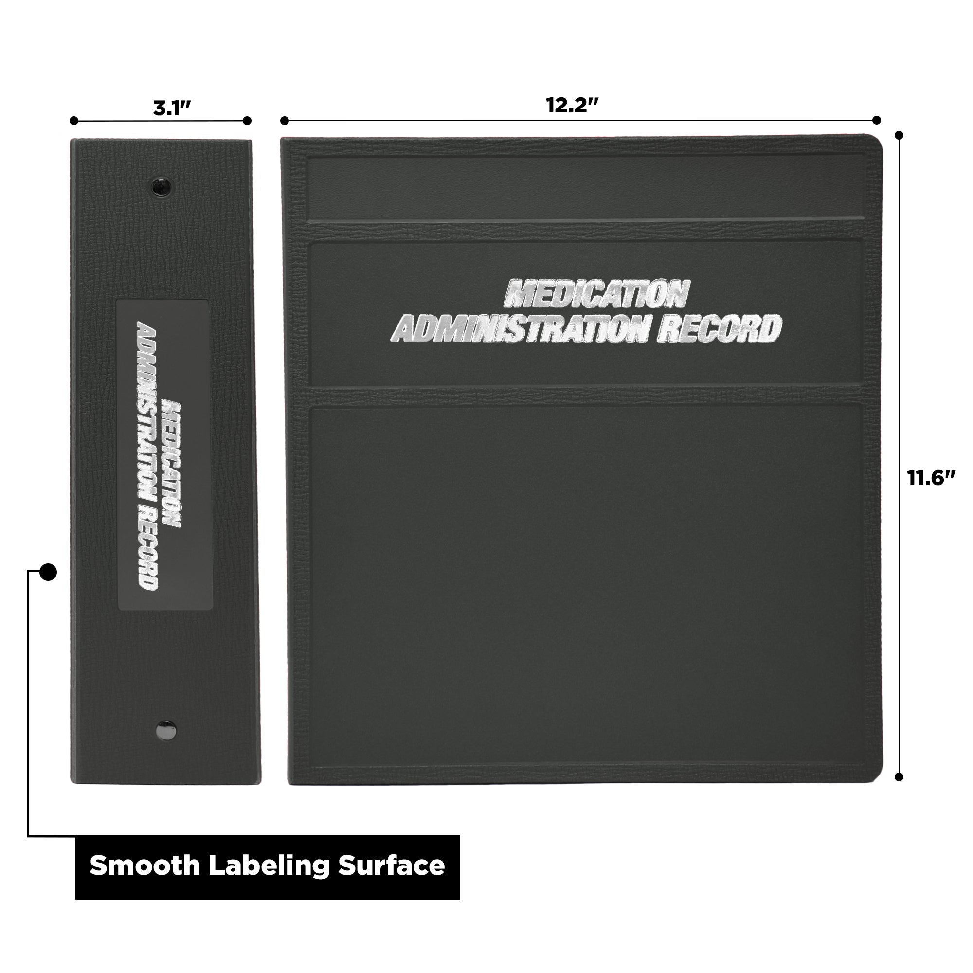 Heavy Duty Medical Administration Record (MAR) 3-Ring Binder – Side Opening