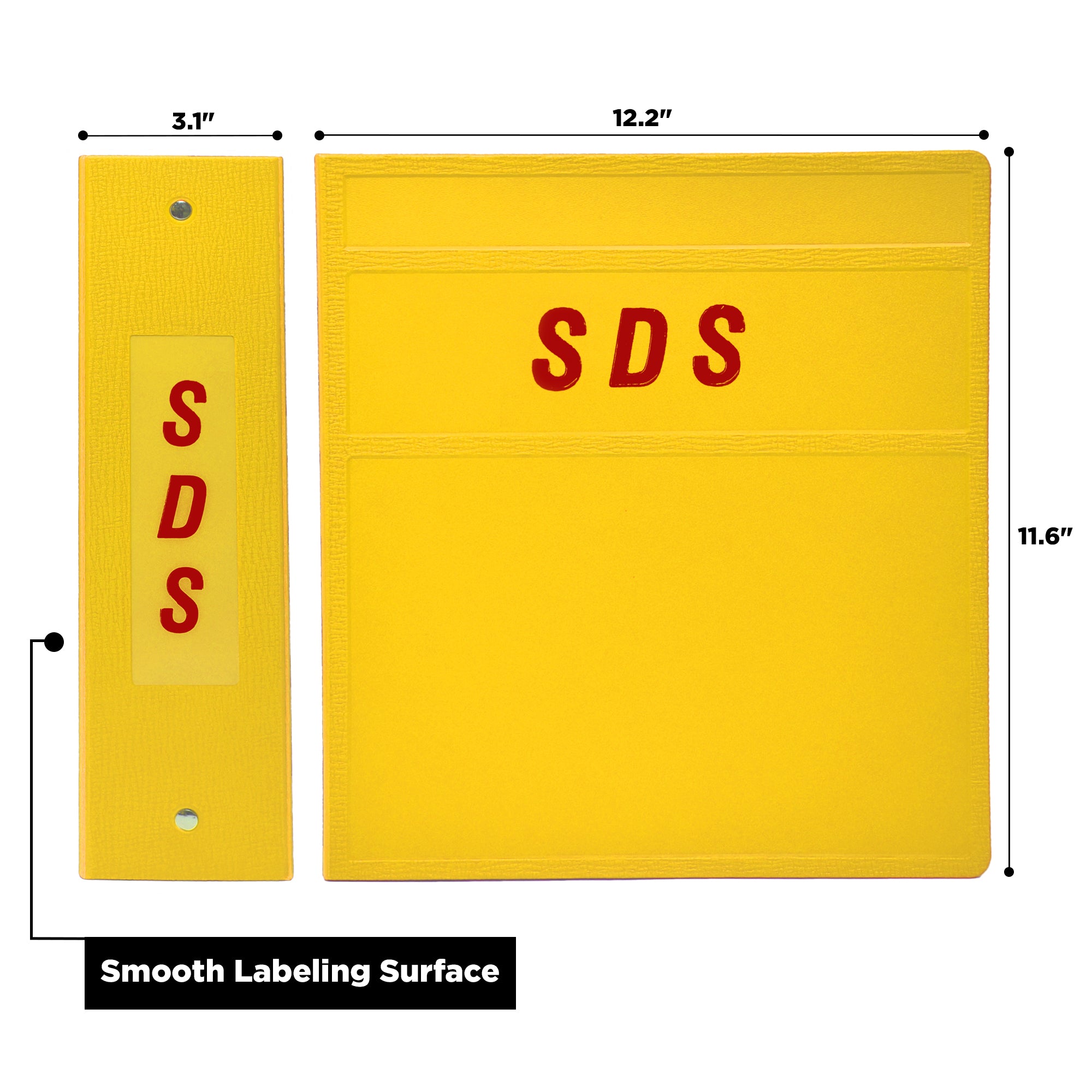 Heavy Duty 3-Ring Binder for Safety Data Sheets (SDS) – Side Opening