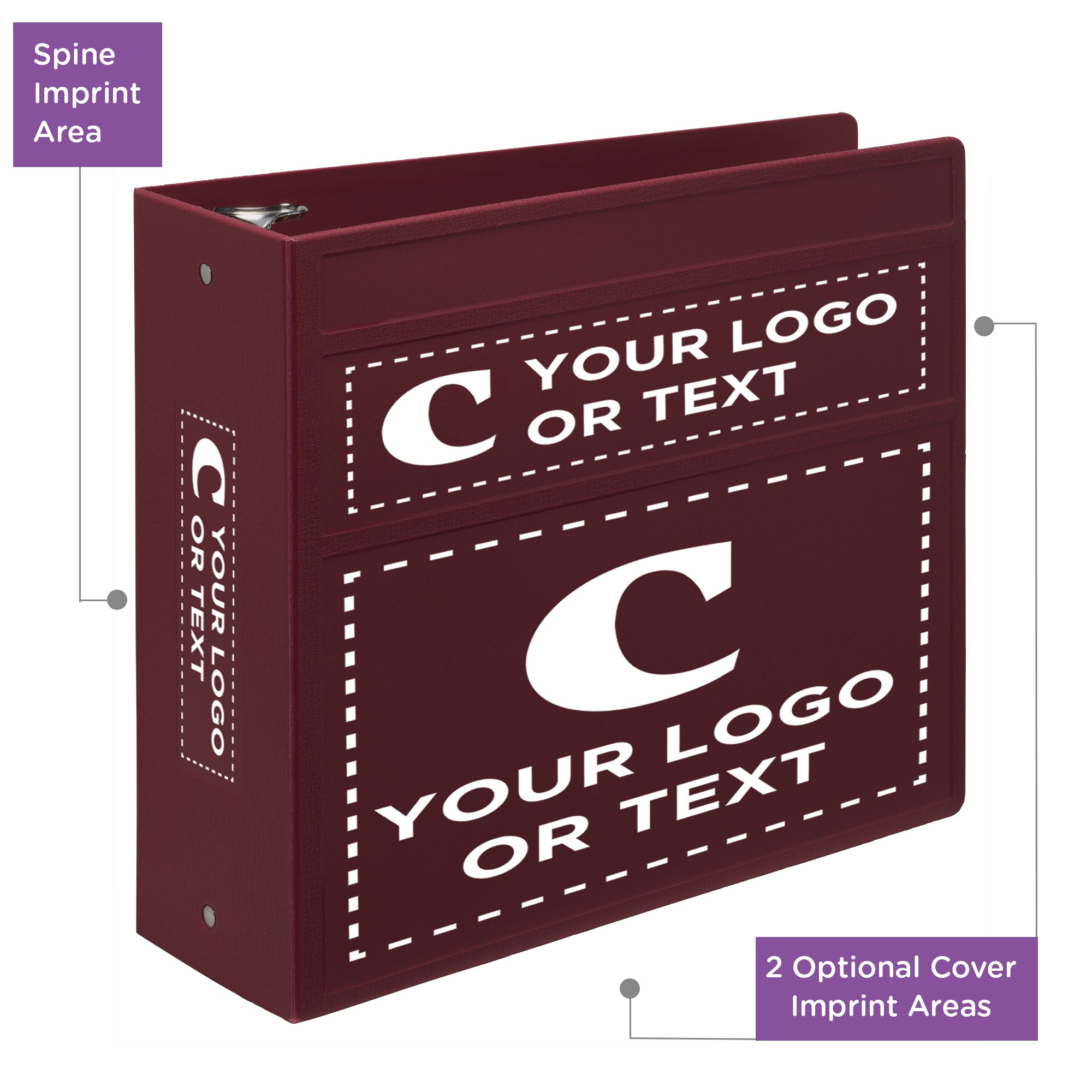 Custom 4-Inch Binder with Logo – Heavy Duty Side-Opening