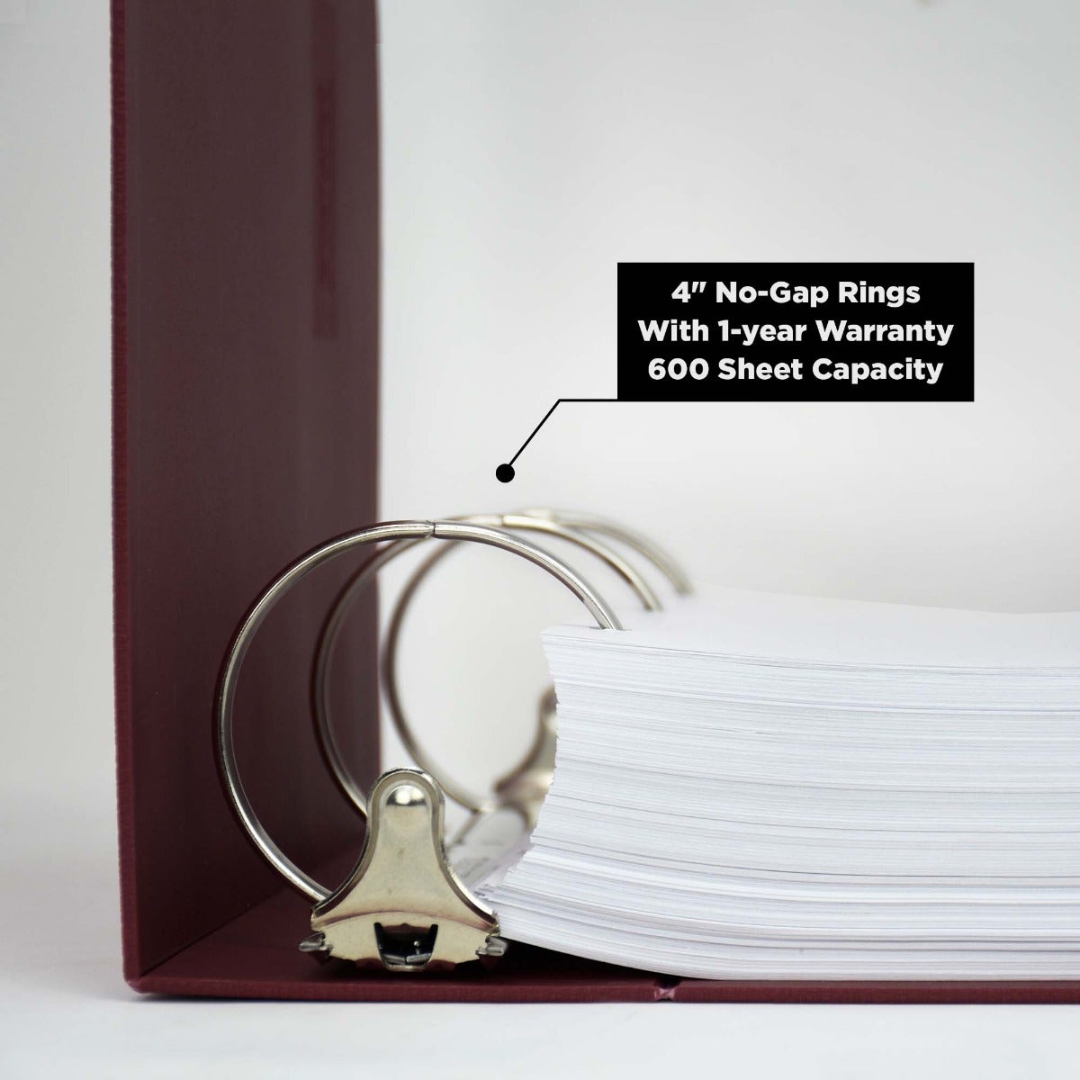 4-Inch Heavy Duty 3-Ring Binder for Medical Charting – Side Opening