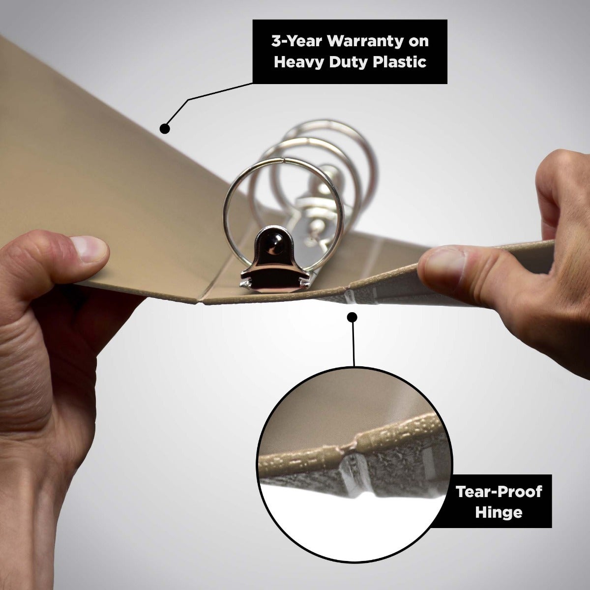 4-Inch Heavy Duty 3-Ring Binder for Medical Charting – Side Opening