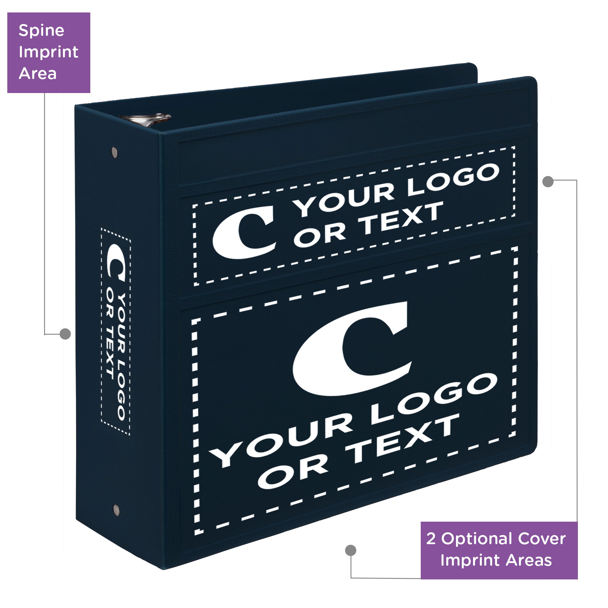 Custom 4-Inch Binder with Logo – Heavy Duty Side-Opening