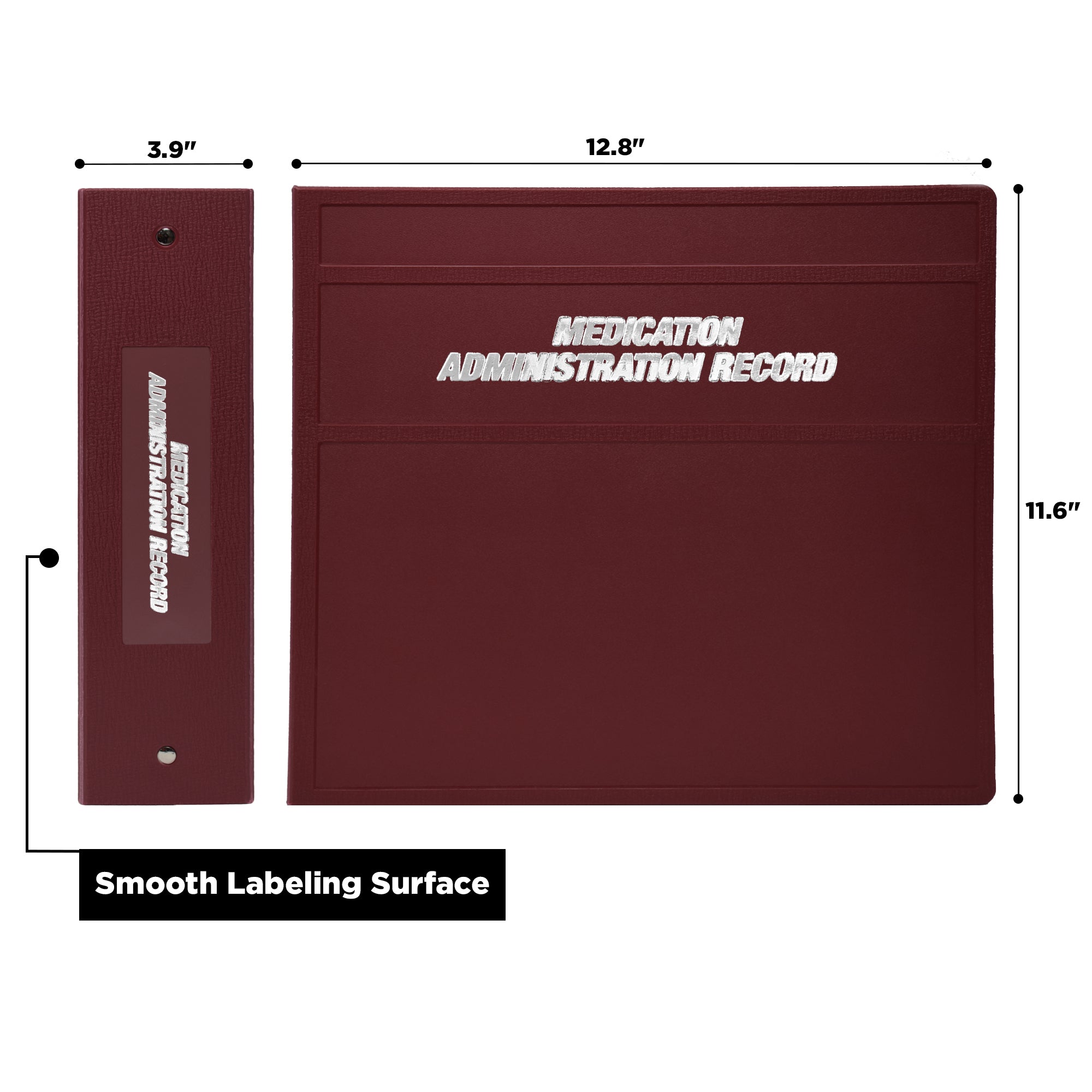 Heavy Duty Medical Administration Record (MAR) 3-Ring Binder – Side Opening