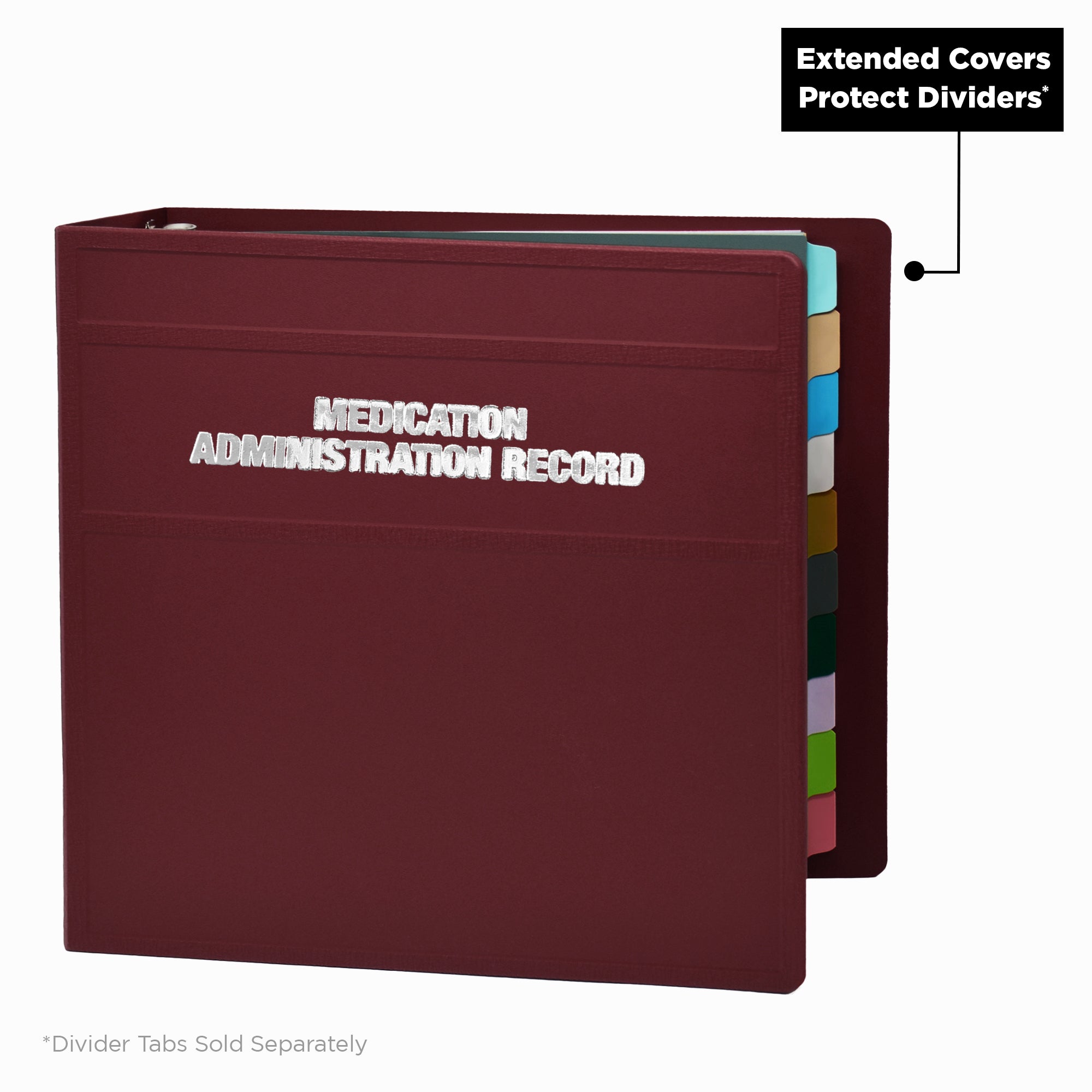 Heavy Duty Medical Administration Record (MAR) 3-Ring Binder – Side Opening