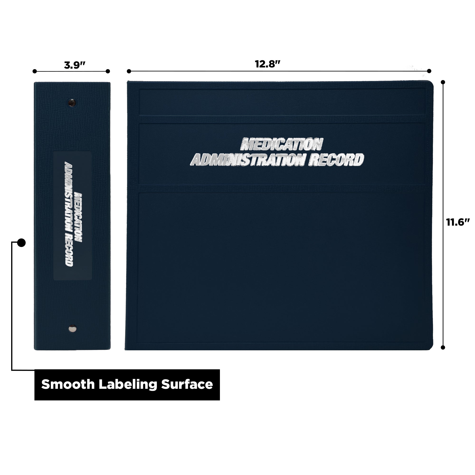 Heavy Duty Medical Administration Record (MAR) 3-Ring Binder – Side Opening