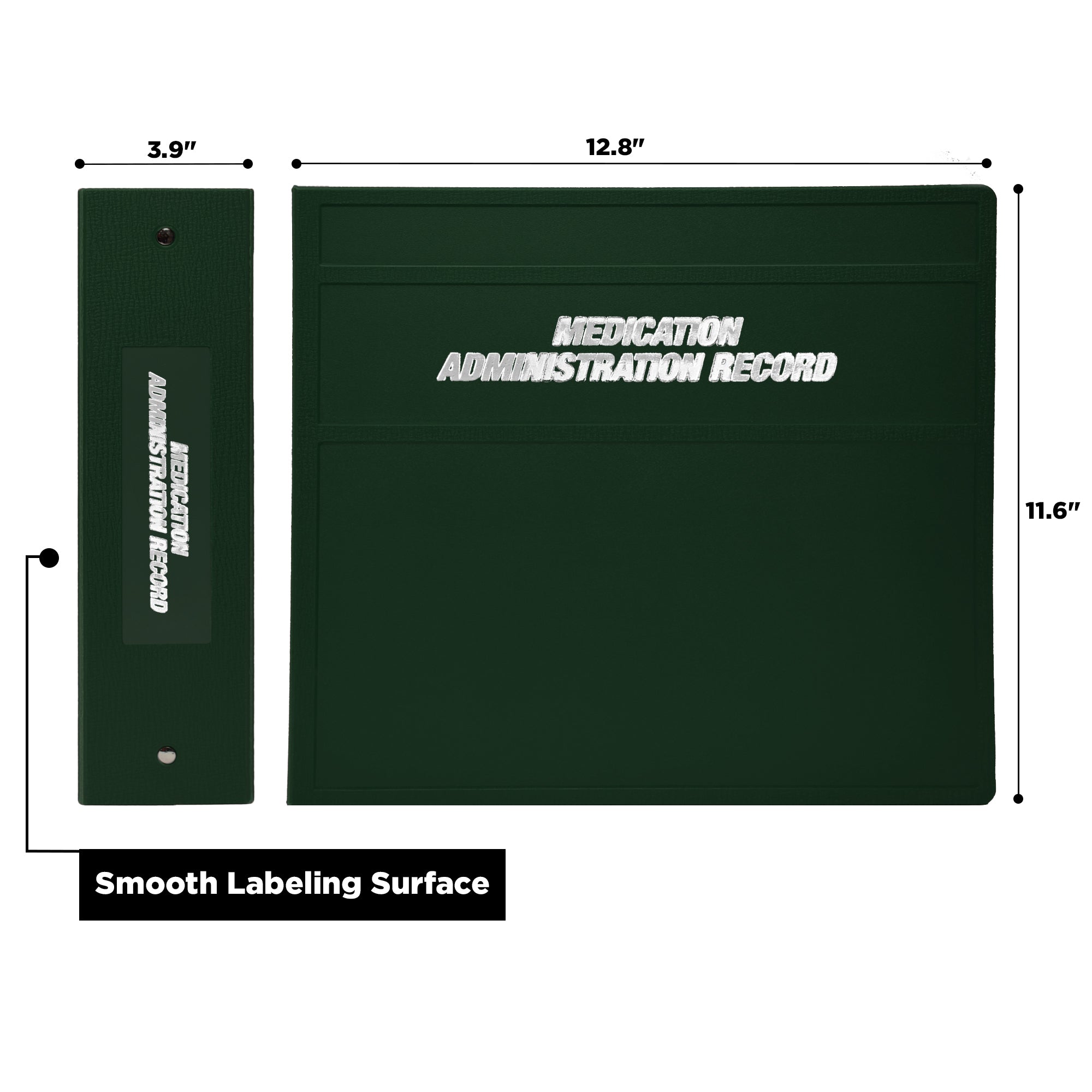 Heavy Duty Medical Administration Record (MAR) 3-Ring Binder – Side Opening