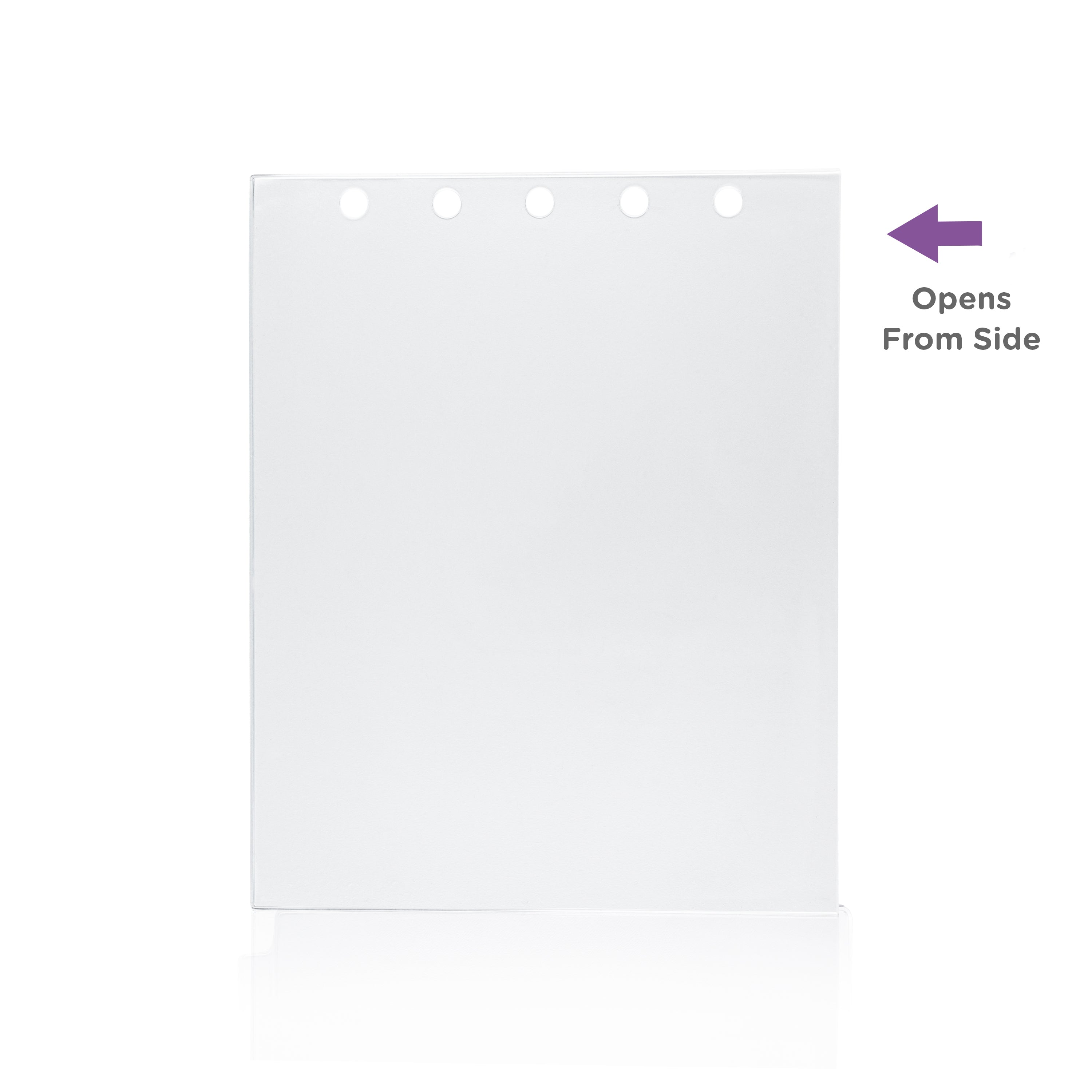 Page Size Clear Sheet Protector for Top Opening Ring Binders, Side Loading