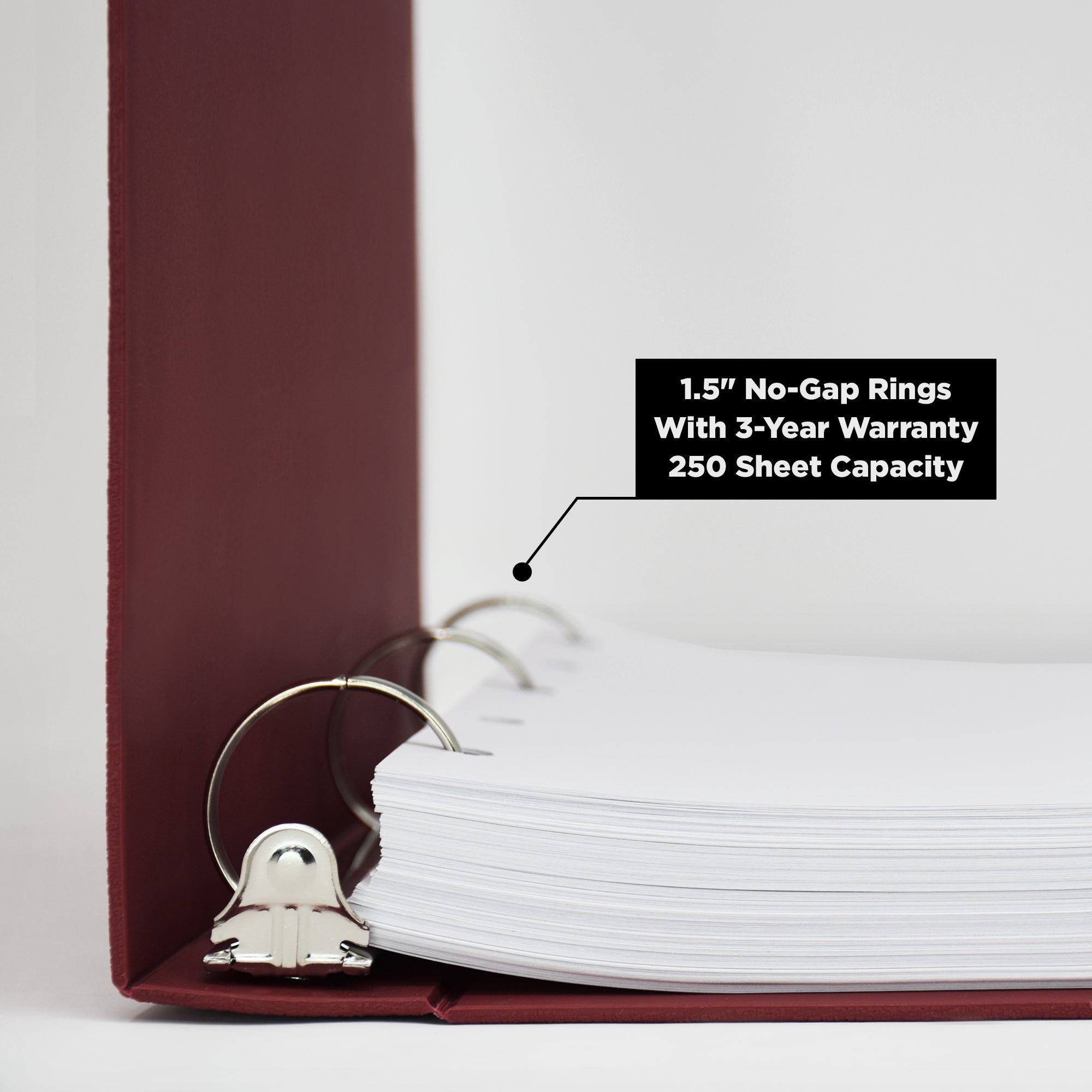 1.5 Inch Heavy Duty 3-Ring Binder for Medical Charting – Side Opening