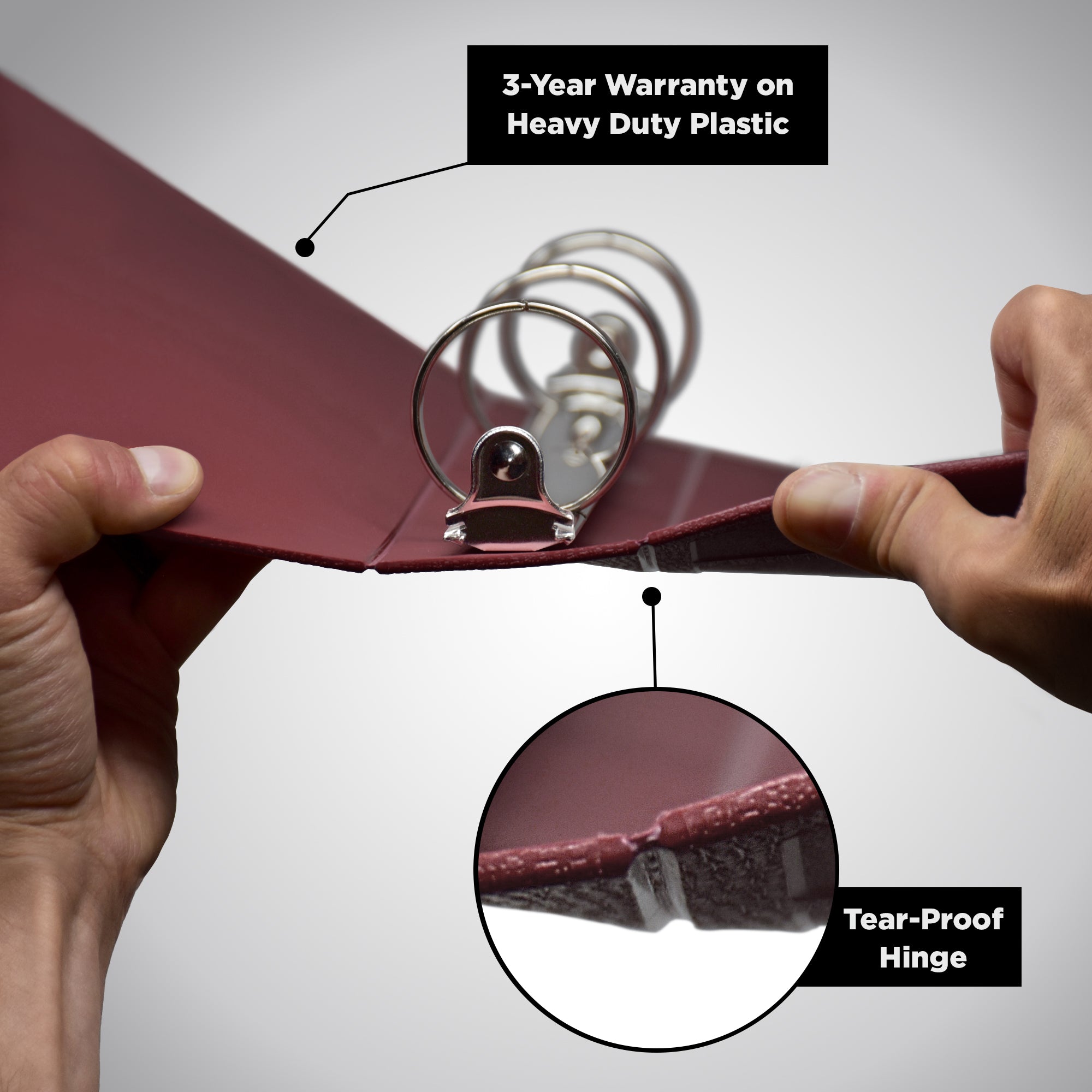 1.5 Inch Heavy Duty 3-Ring Binder for Medical Charting – Side Opening