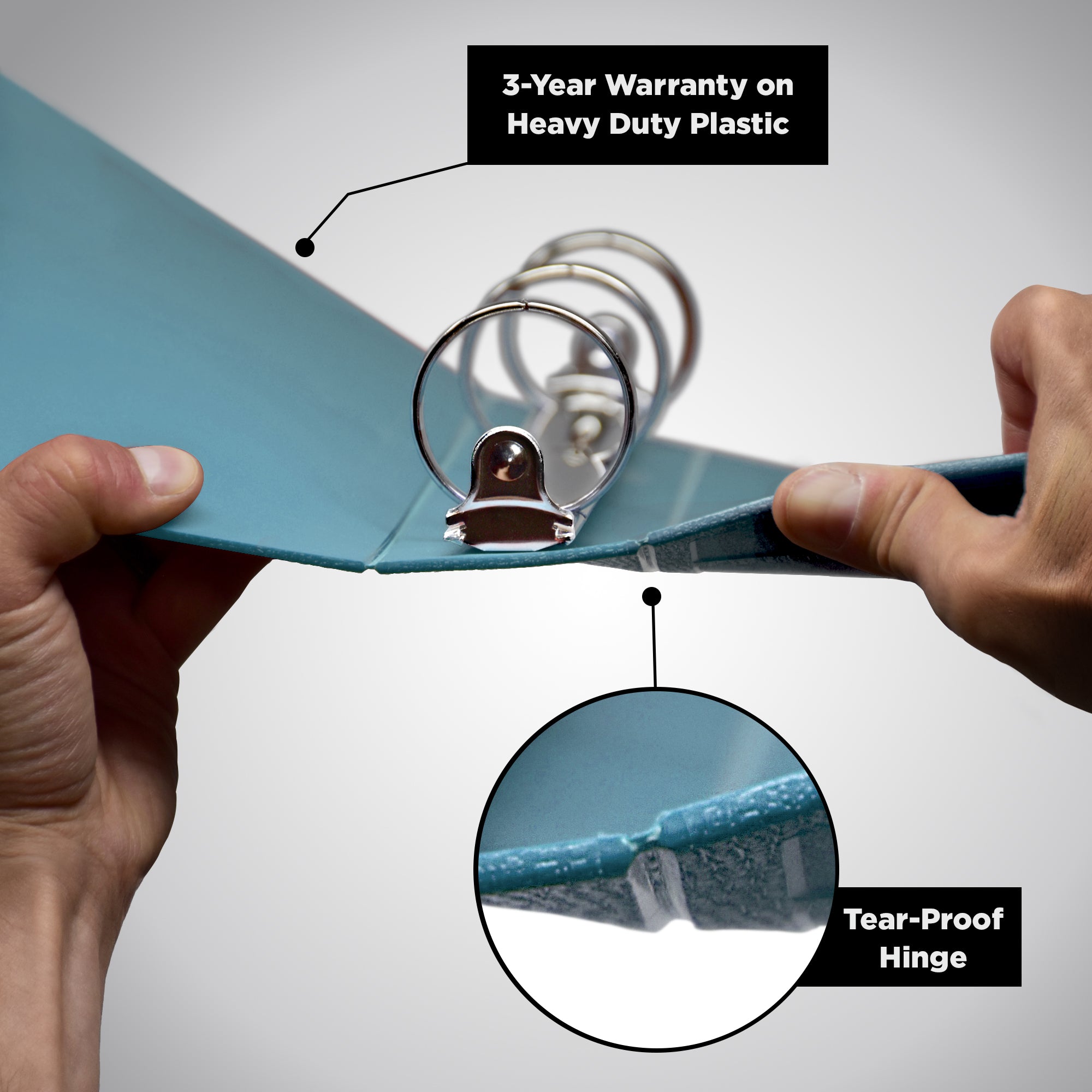 1.5 Inch Heavy Duty 3-Ring Binder for Medical Charting – Side Opening