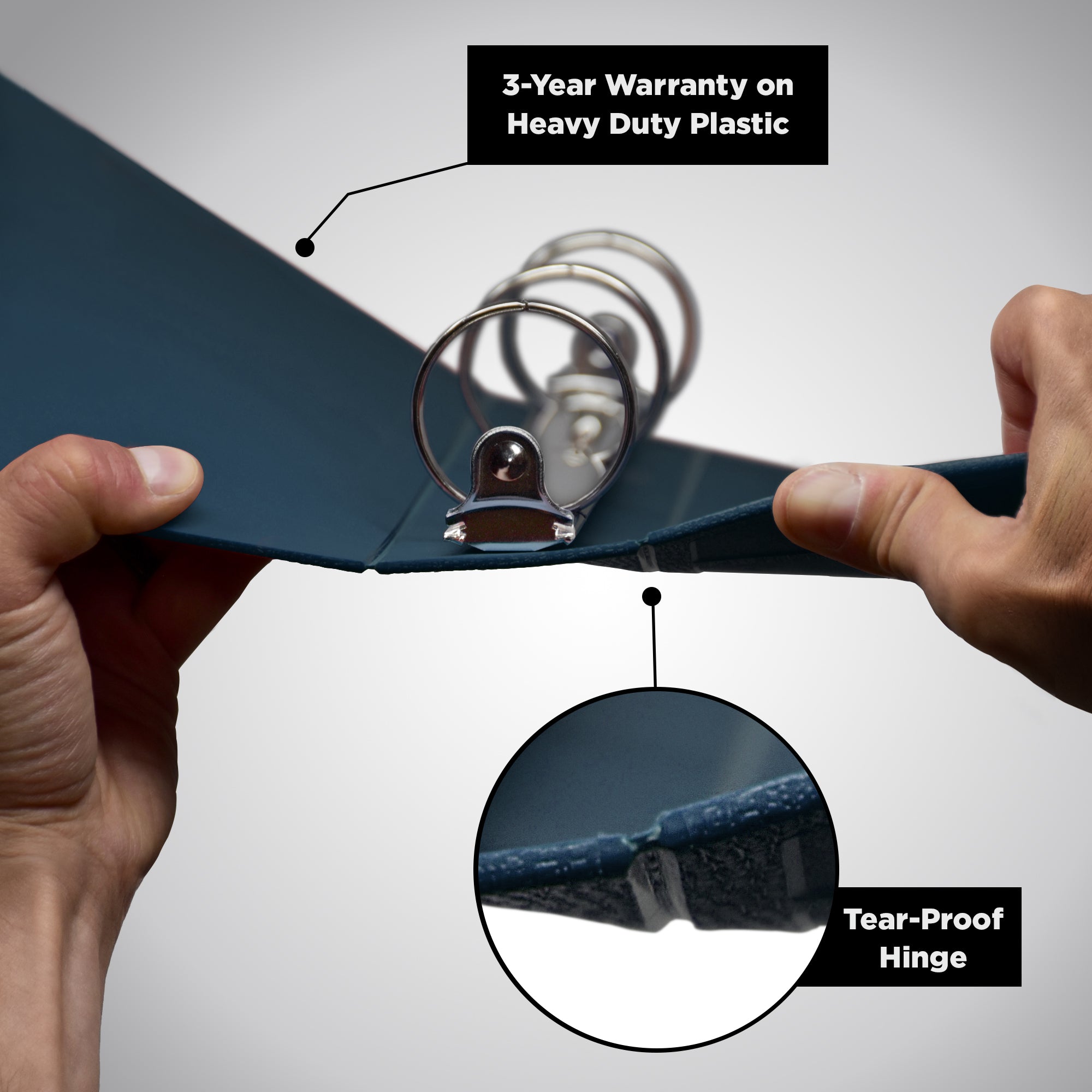 1.5 Inch Heavy Duty 3-Ring Binder for Medical Charting – Side Opening
