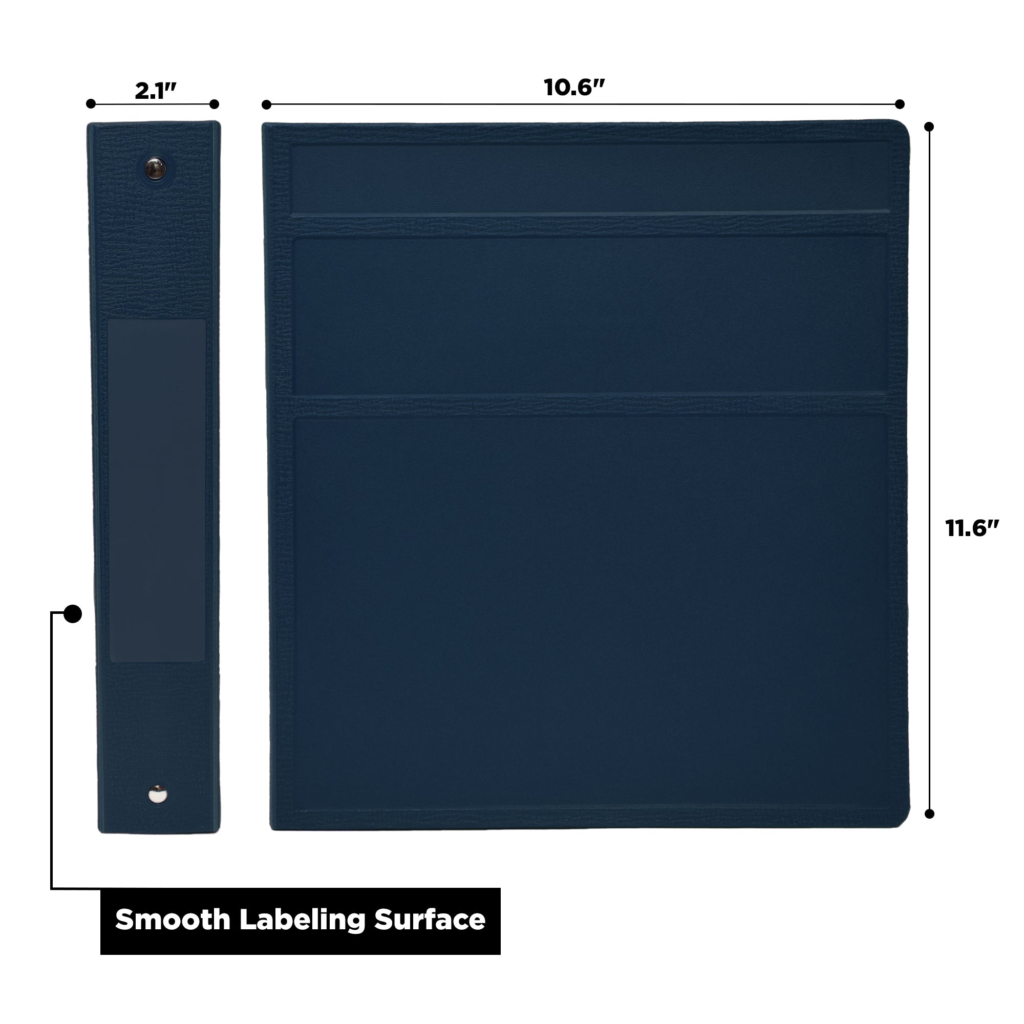 1.5 Inch Heavy Duty 3-Ring Binder for Medical Charting – Side Opening