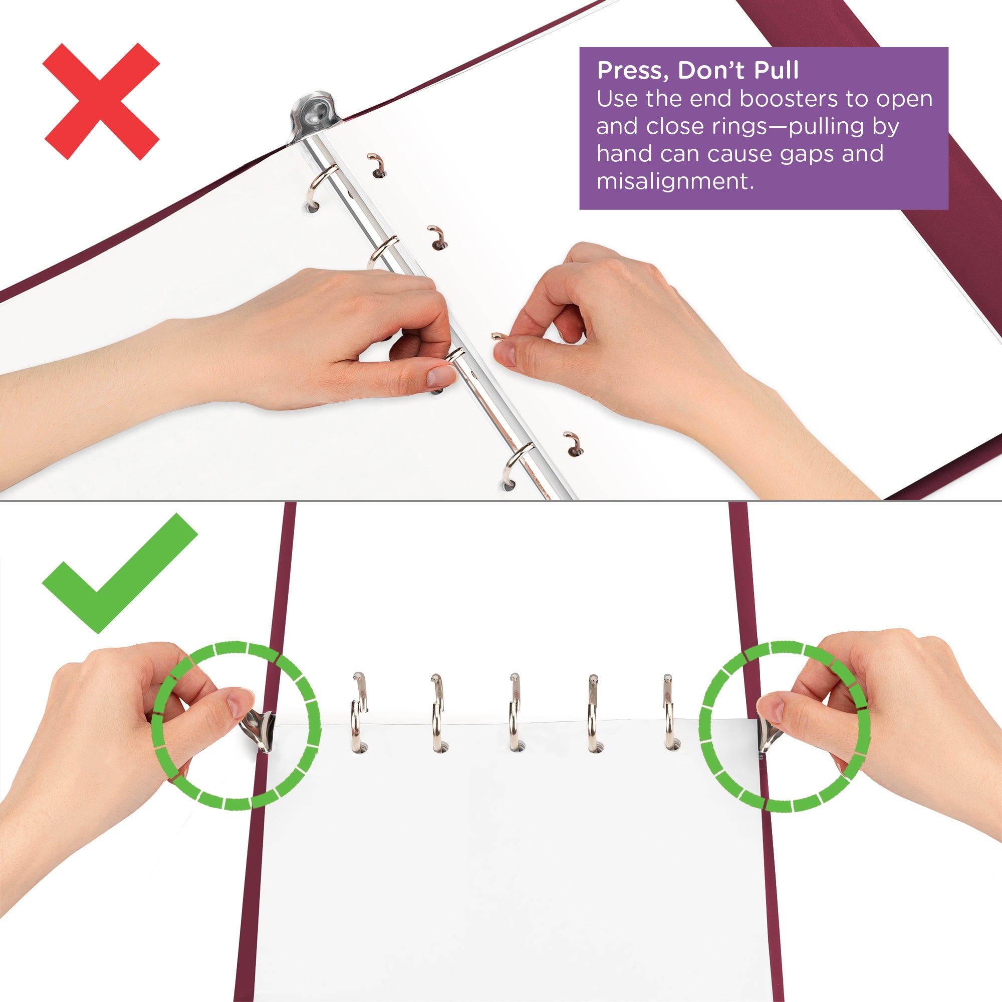 1.5 Inch Heavy Duty 5-Ring Binder for Medical Charting – Top Opening