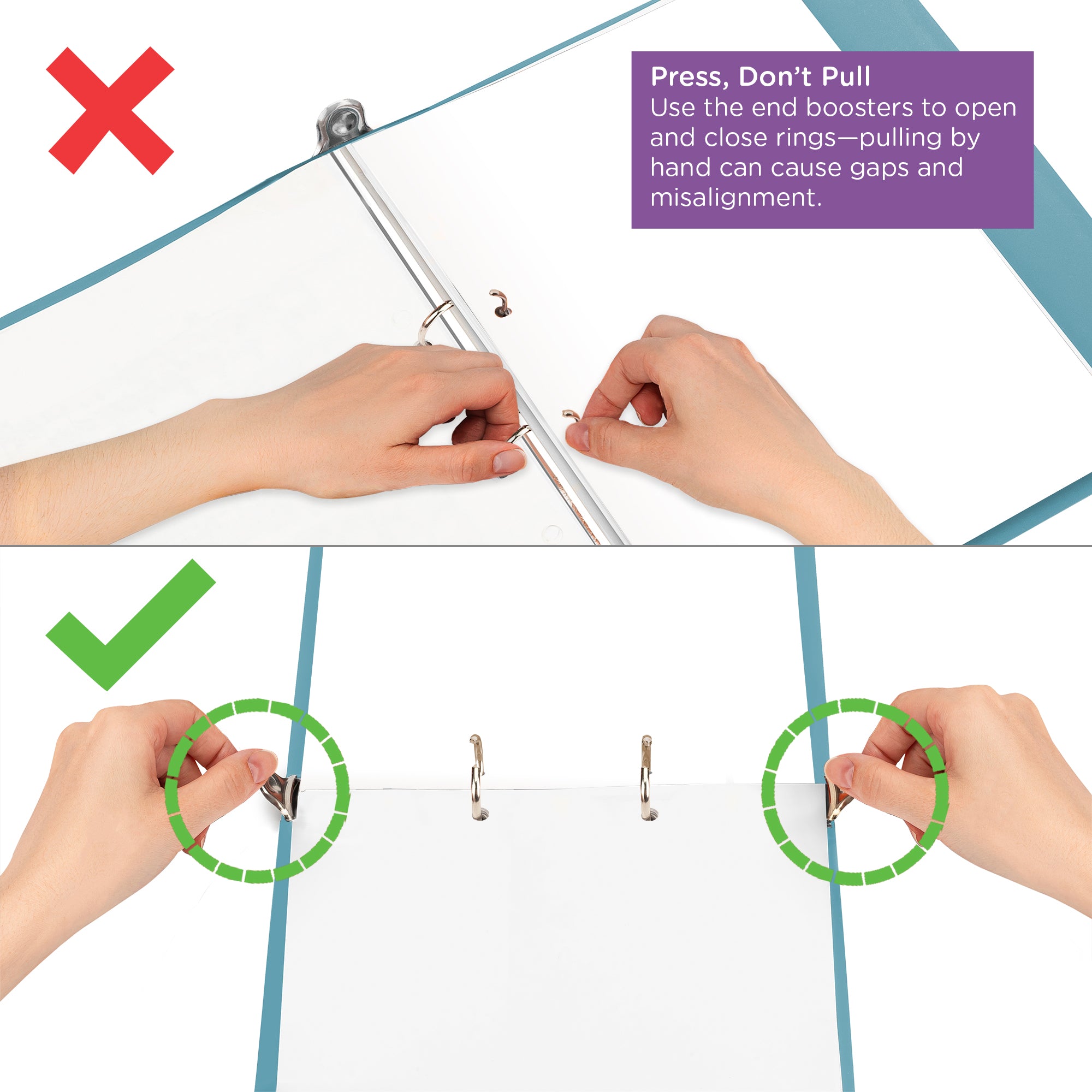 1.5-Inch Heavy Duty 2-Ring Binder for Medical Charting – Top Opening