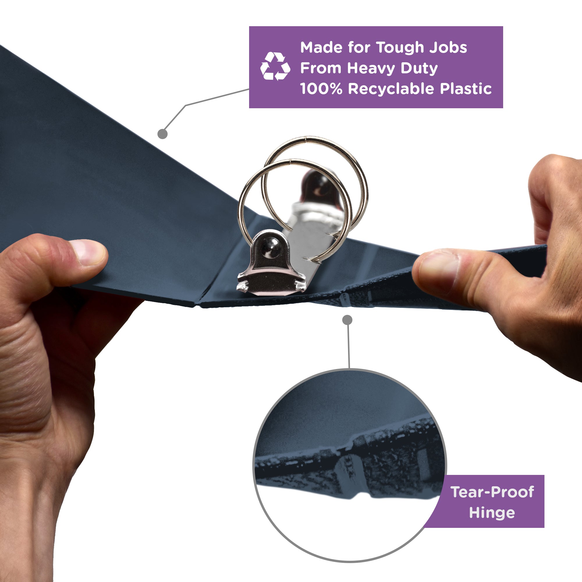 1.5-Inch Heavy Duty 2-Ring Binder for Medical Charting – Top Opening