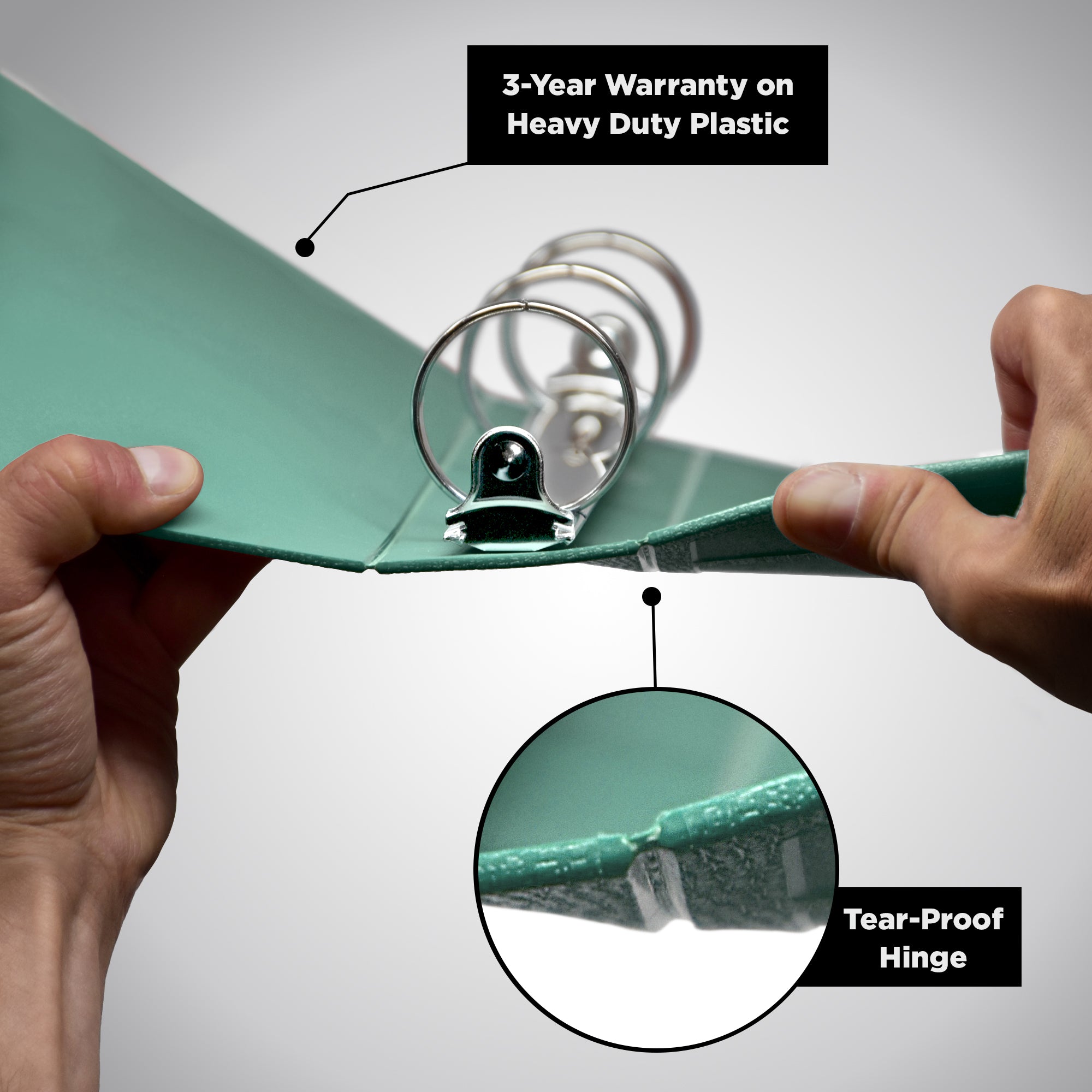 1.5 Inch Heavy Duty 3-Ring Binder for Medical Charting – Side Opening