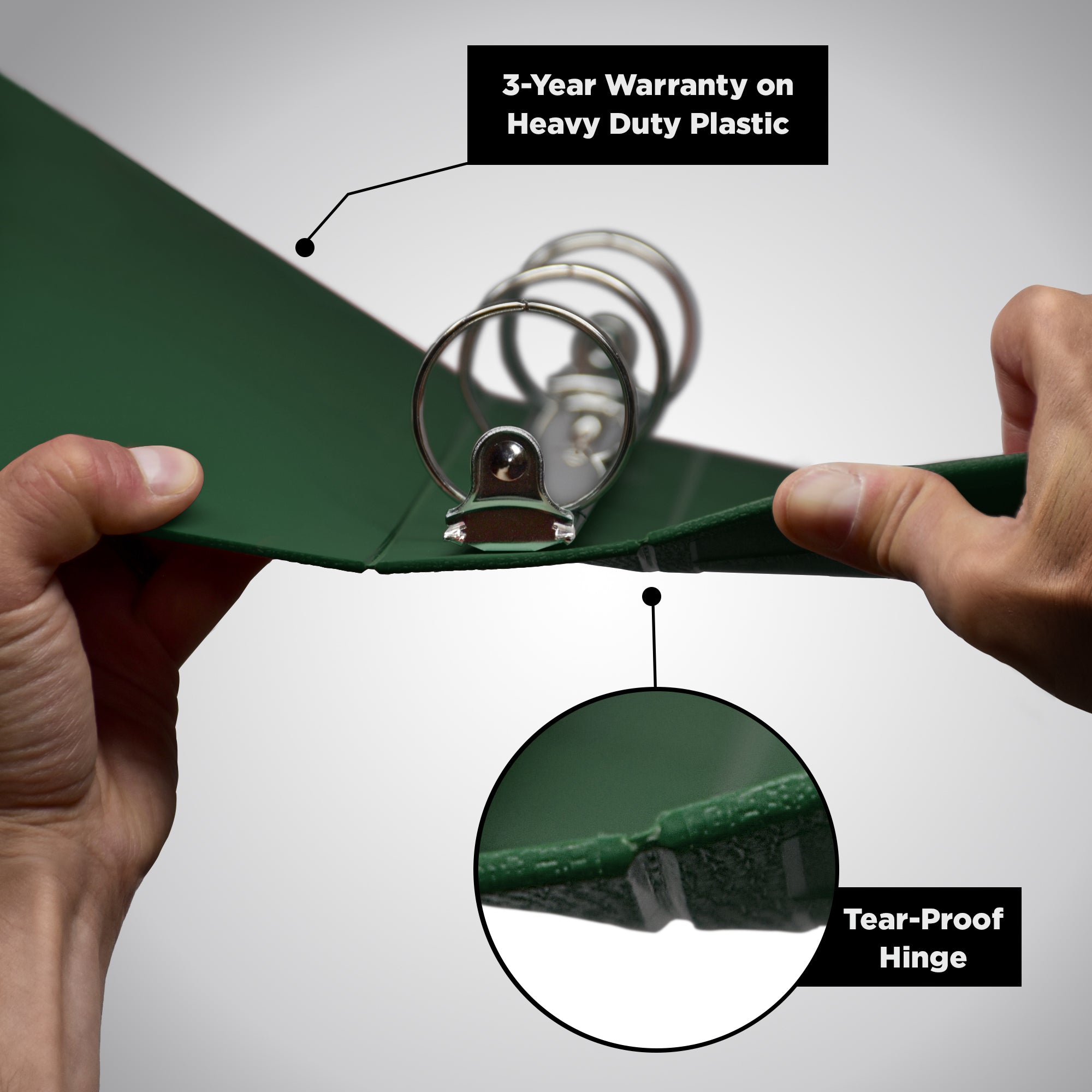 1.5 Inch Heavy Duty 3-Ring Binder for Medical Charting – Side Opening