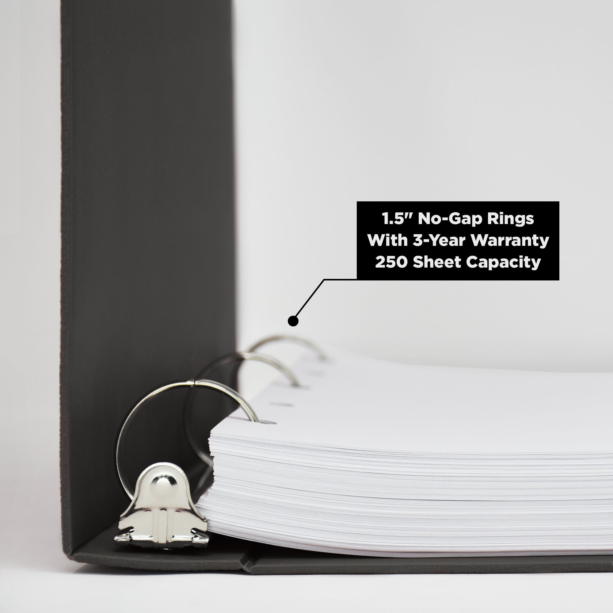 1.5 Inch Heavy Duty 3-Ring Binder for Medical Charting – Side Opening