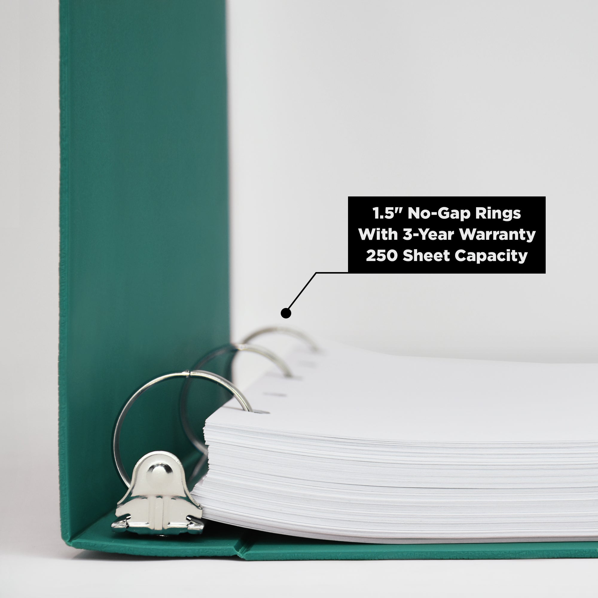 1.5 Inch Heavy Duty 3-Ring Binder for Medical Charting – Side Opening