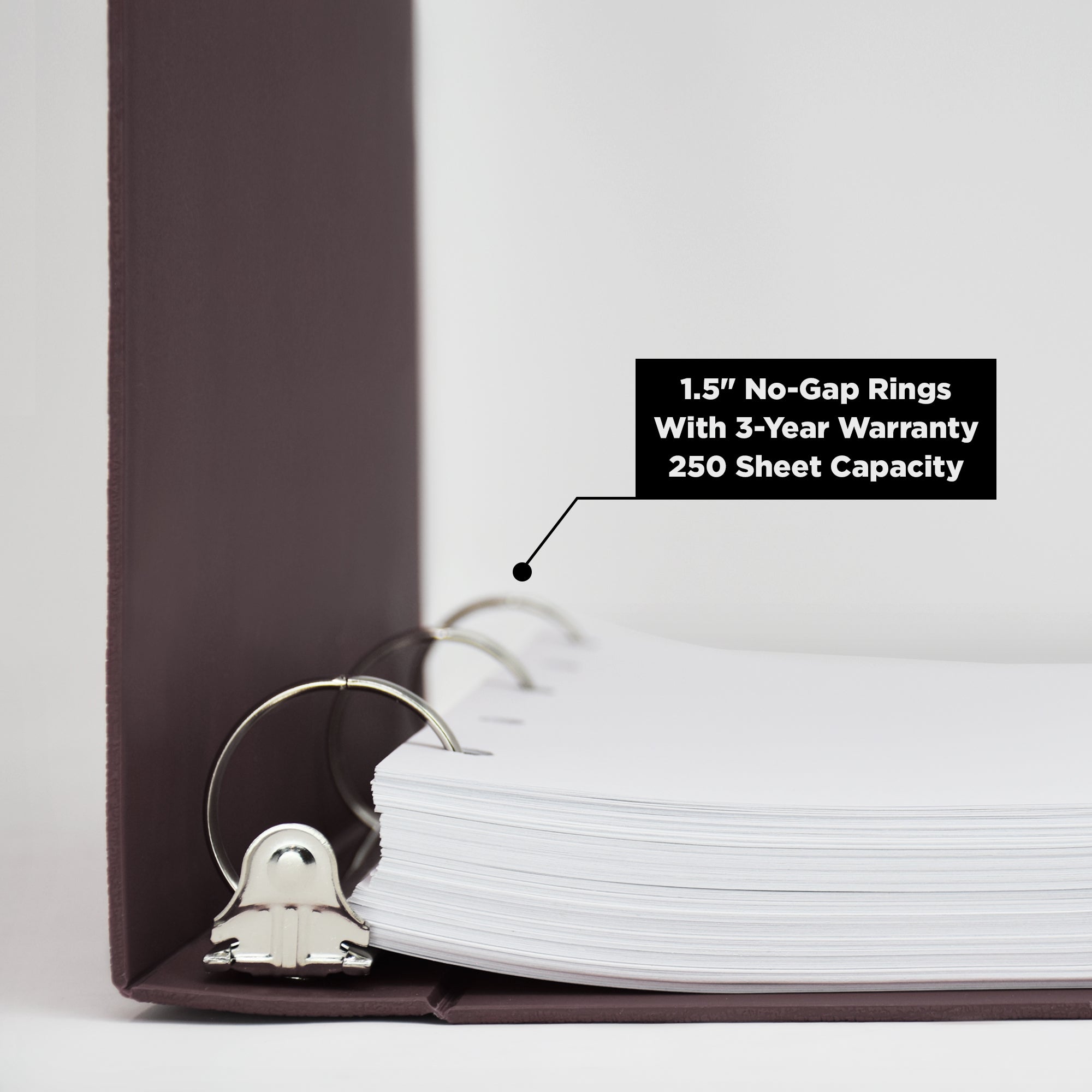 1.5 Inch Heavy Duty 3-Ring Binder for Medical Charting – Side Opening