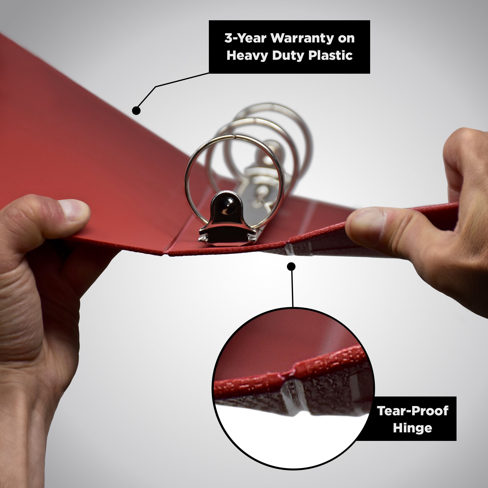 1.5 Inch Heavy Duty 3-Ring Binder for Medical Charting – Side Opening