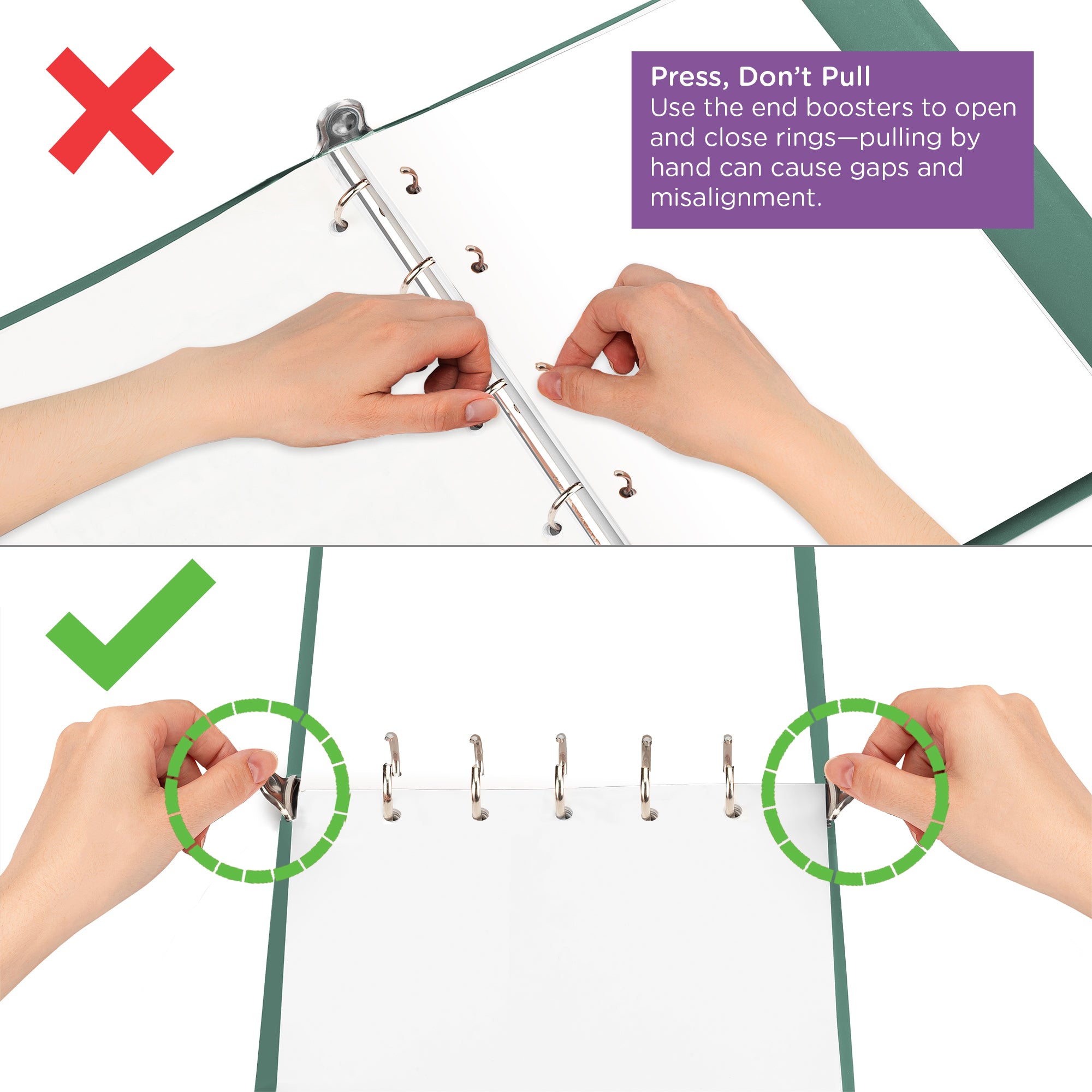 1.5 Inch Heavy Duty 5-Ring Binder for Medical Charting – Top Opening
