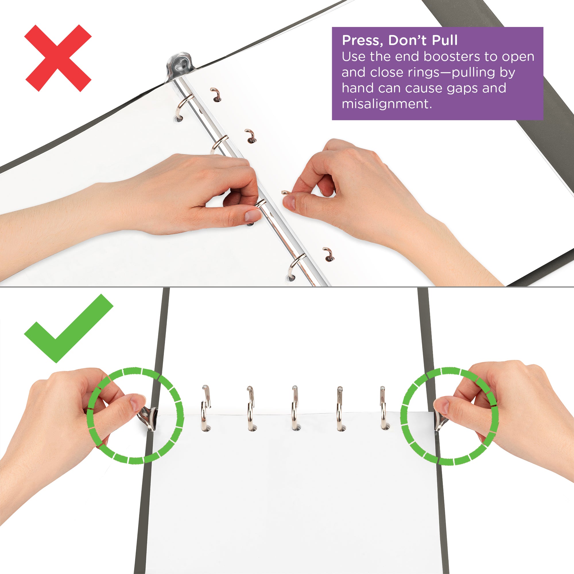 1.5 Inch Heavy Duty 5-Ring Binder for Medical Charting – Top Opening