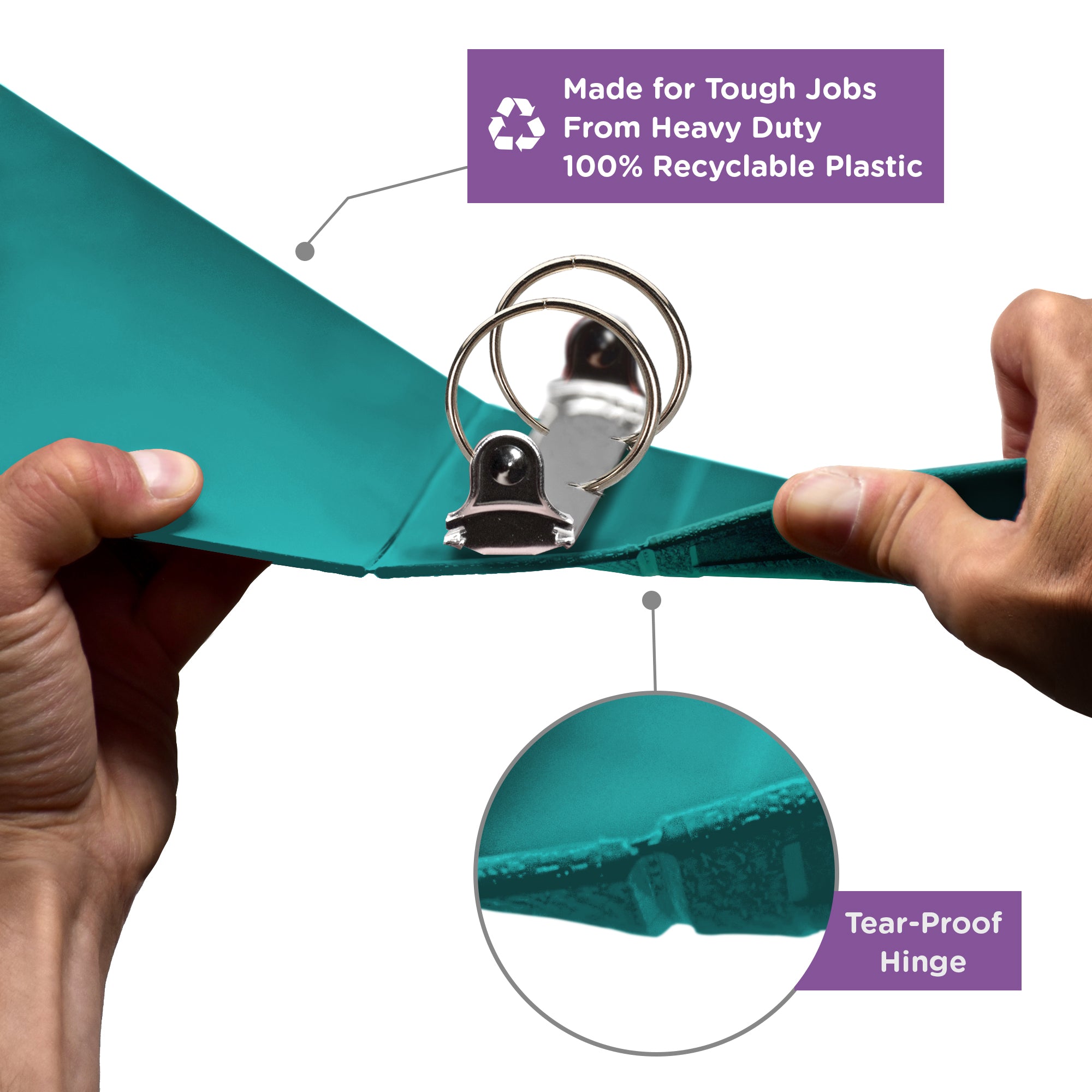 1.5-Inch Heavy Duty 2-Ring Binder for Medical Charting – Top Opening