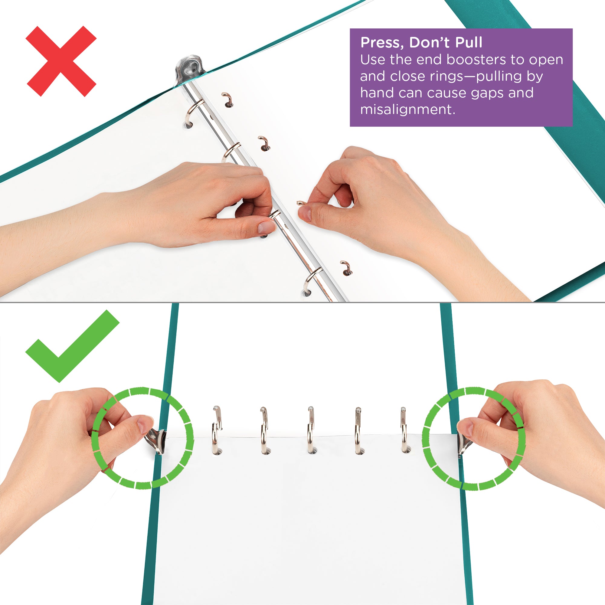 1.5 Inch Heavy Duty 5-Ring Binder for Medical Charting – Top Opening
