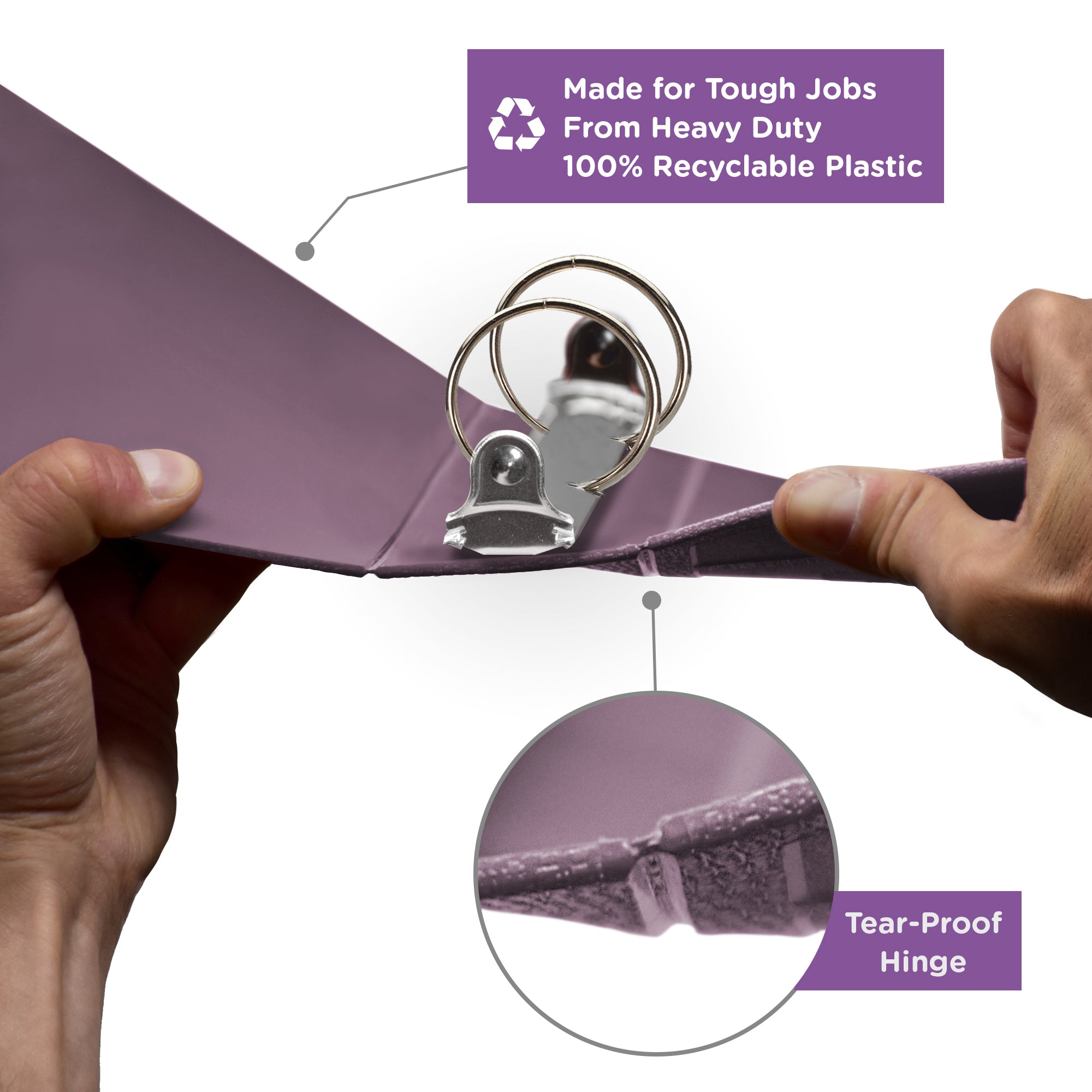 1.5-Inch Heavy Duty 2-Ring Binder for Medical Charting – Top Opening