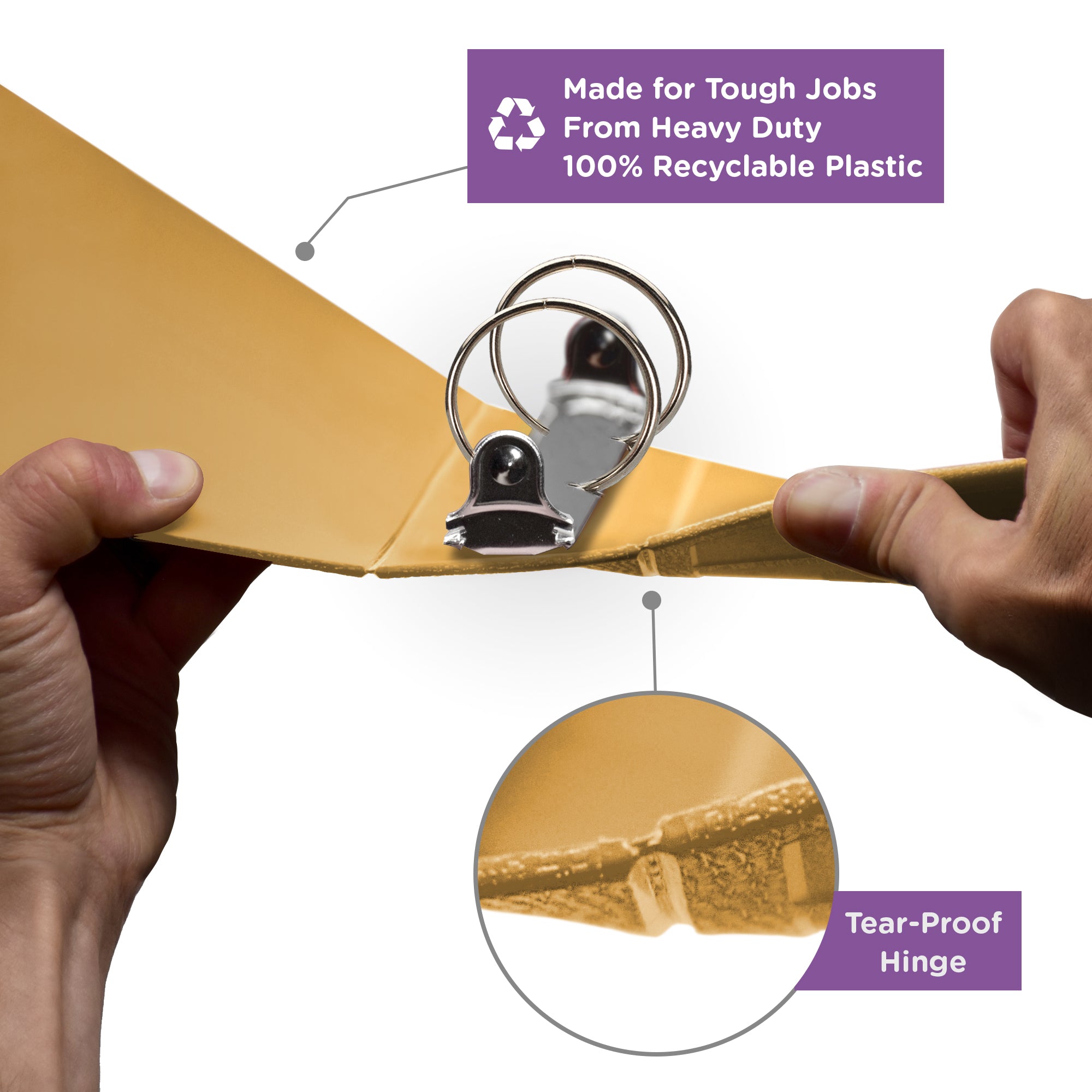 1.5-Inch Heavy Duty 2-Ring Binder for Medical Charting – Top Opening