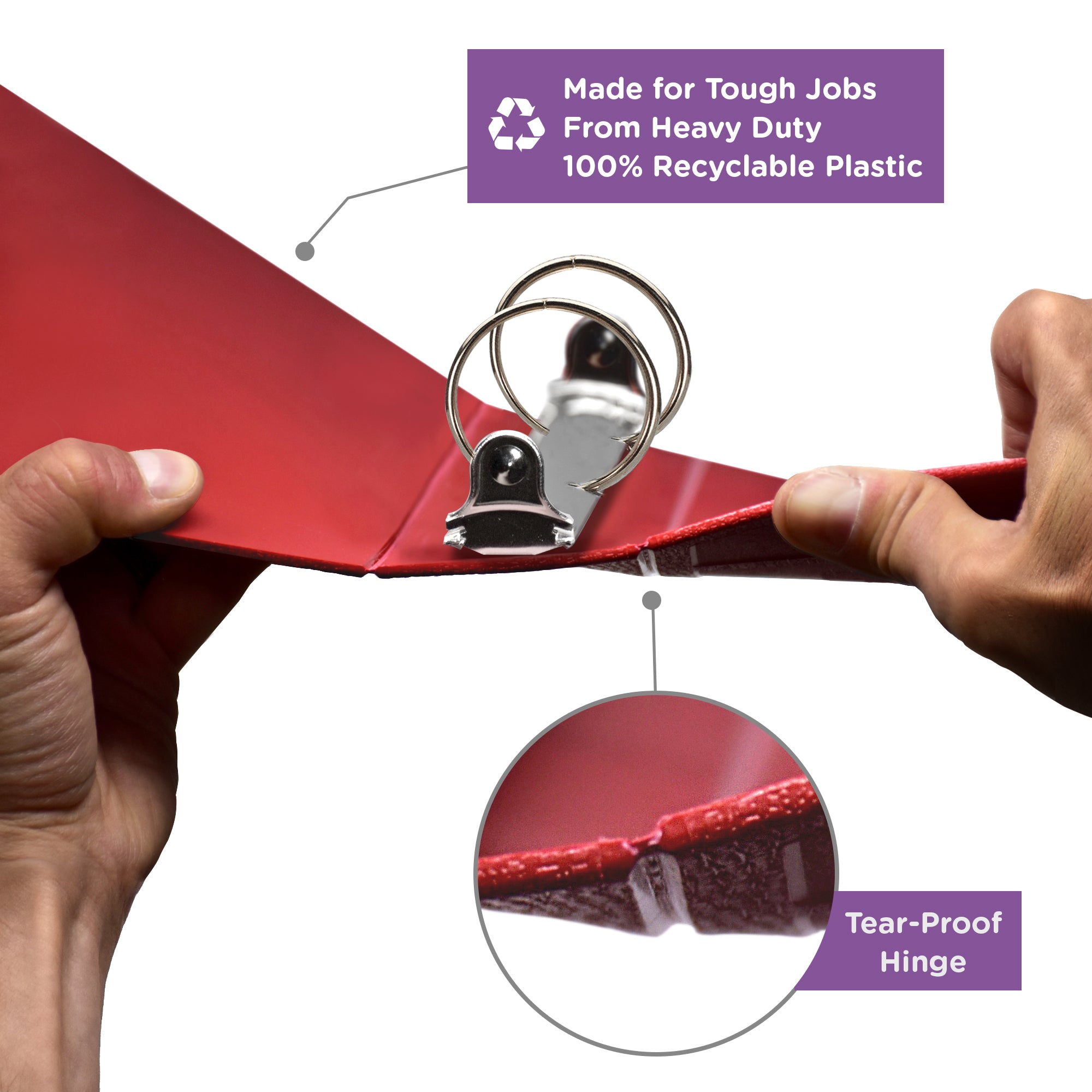 1.5-Inch Heavy Duty 2-Ring Binder for Medical Charting – Top Opening