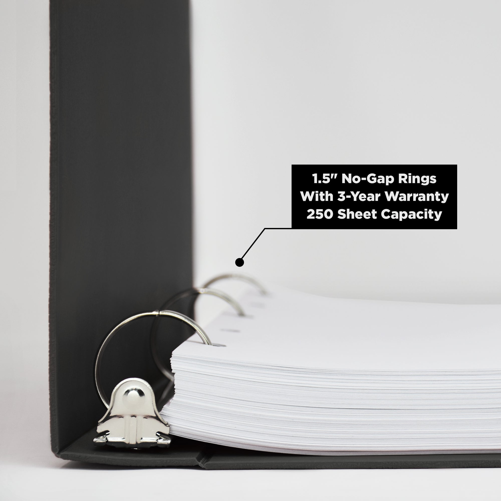 1.5 Inch Heavy Duty 3-Ring Binder for Medical Charting – Side Opening