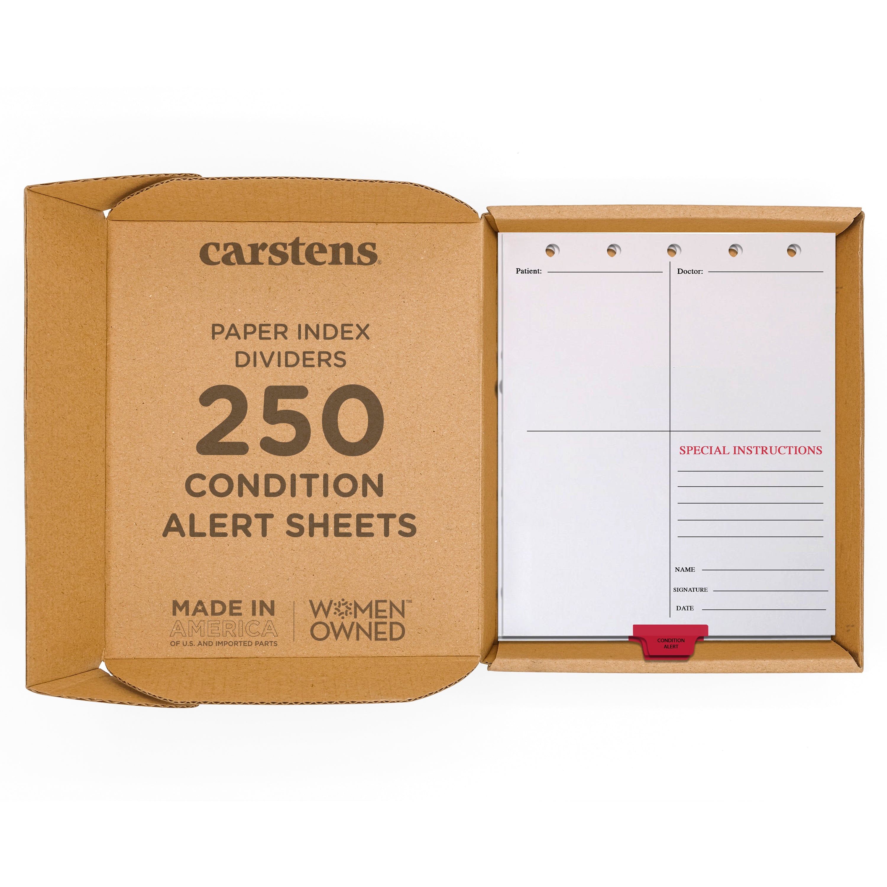Condition Alert Sheet Top Opening Paper Dividers