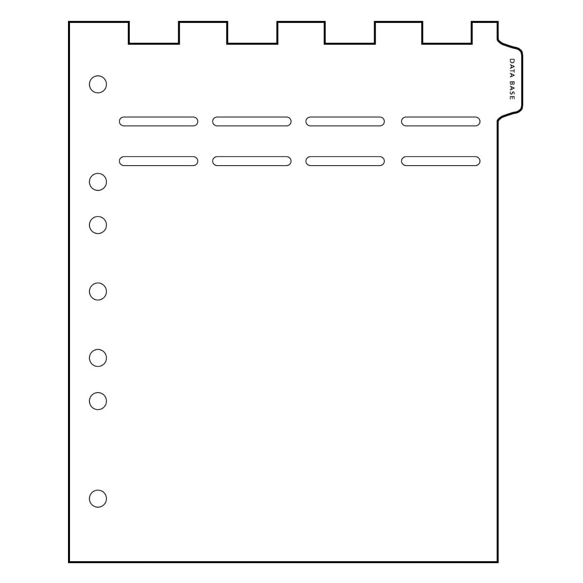 Heavy Duty Plastic Medical Chart Divider Tabs, Side Tab, 1/9 Cut, Tab 1 Position