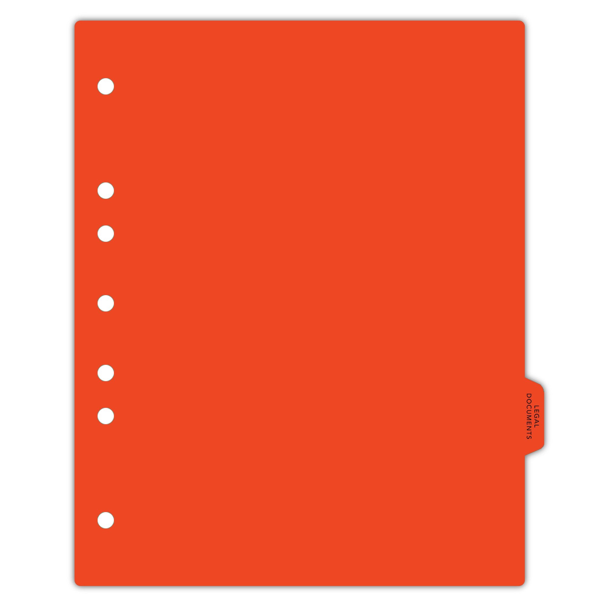 Heavy Duty Plastic Medical Chart Divider Tabs, Side Tab, 1/9 Cut, Tab 7 Position