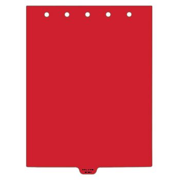 Heavy Duty Plastic Medical Chart Divider Tabs, Bottom Tab, 1/9 Cut, Tab 5 Position