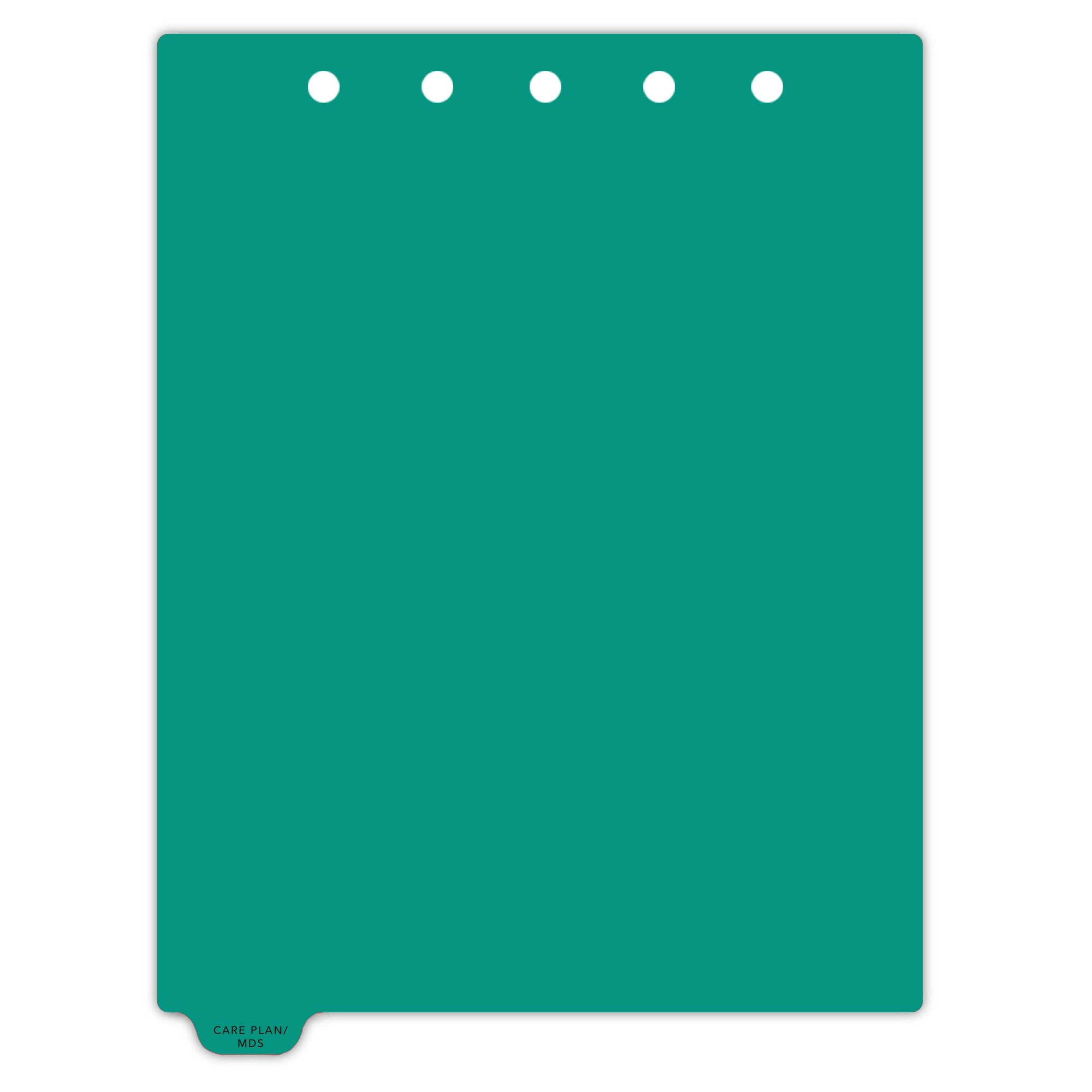 Heavy Duty Plastic Medical Chart Divider Tabs, Bottom Tab, 1/9 Cut, Tab 2 Position
